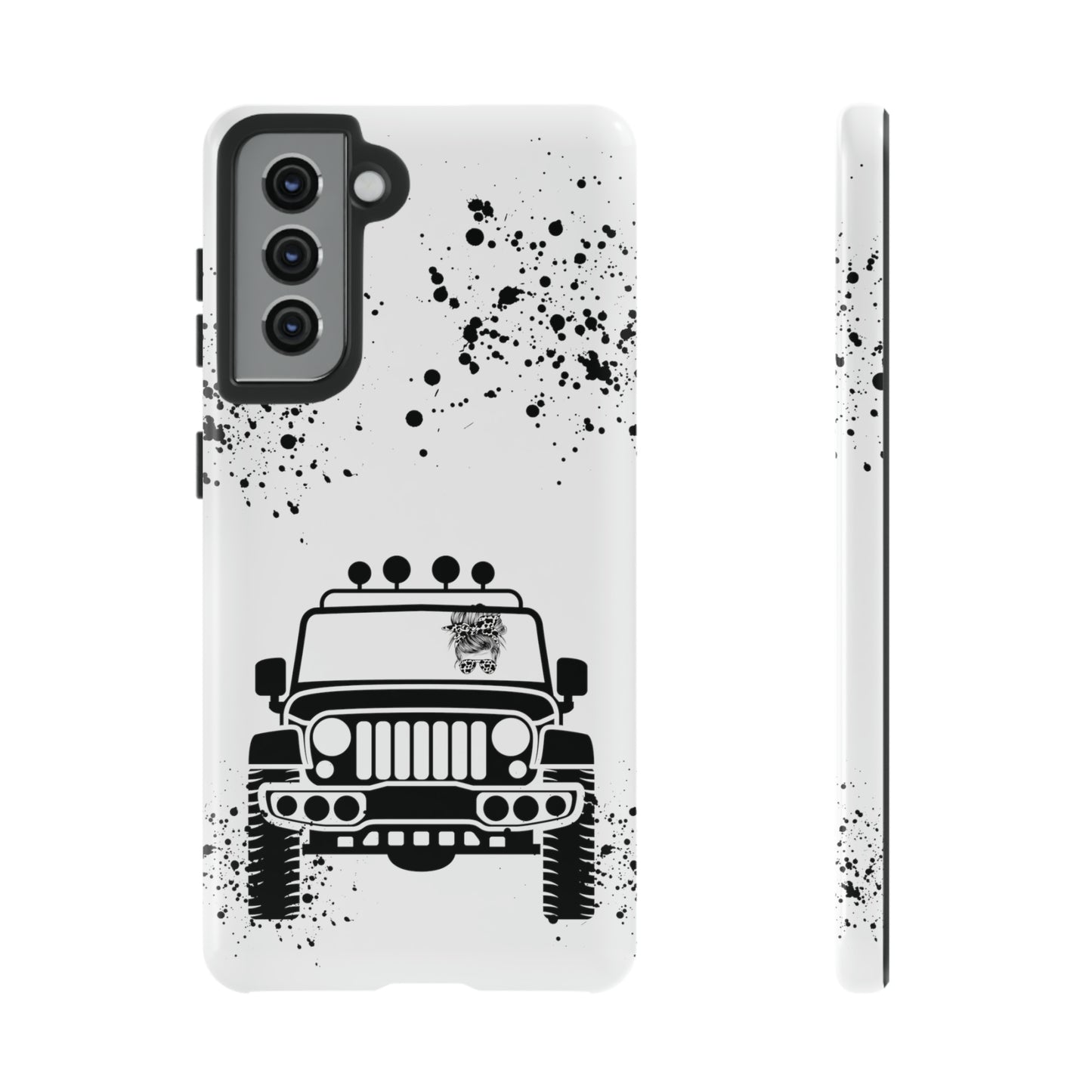 Off Road Girl Cow Print Shades Protective Phone Case for Iphone, Samsung and Google Phones