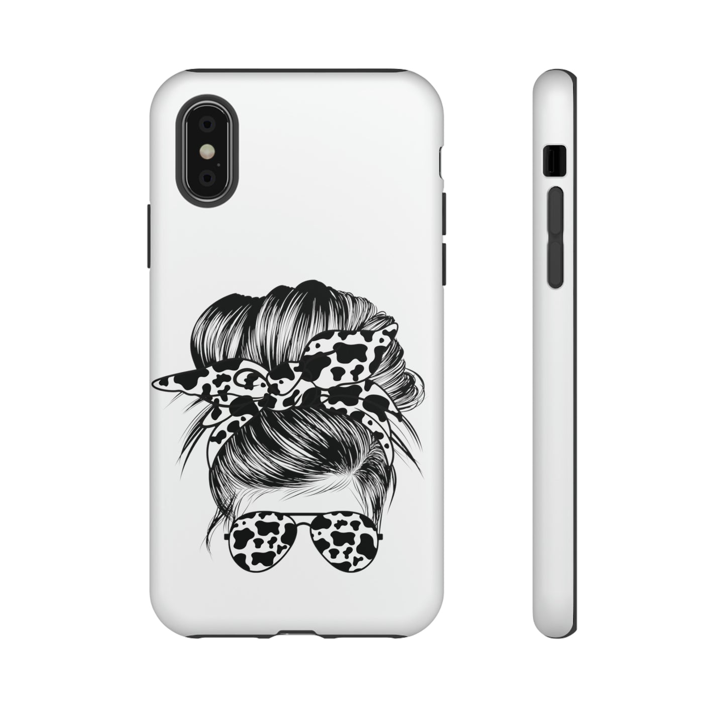 Cow Print Woman Mom Wife Protective Phone Case for Iphone, Samsung and Google Phones