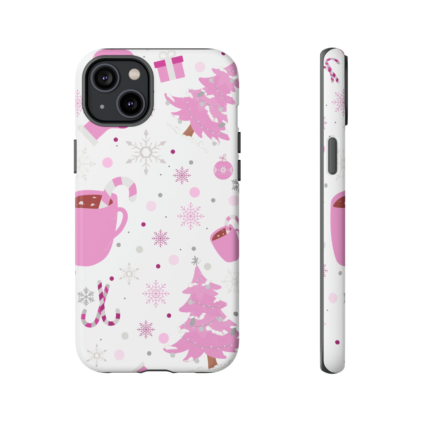 Pink Christmas Protective Case for Iphone, Samsung and