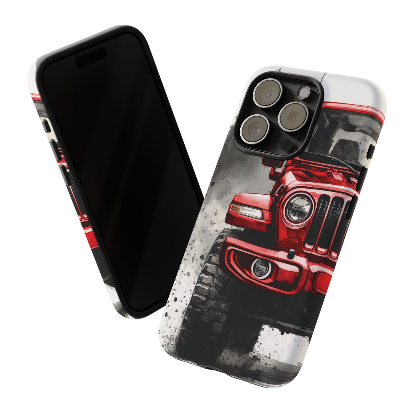 Off Road Love Red Wrangler Protective Phone Case for Iphone, Samsung and Google Phones