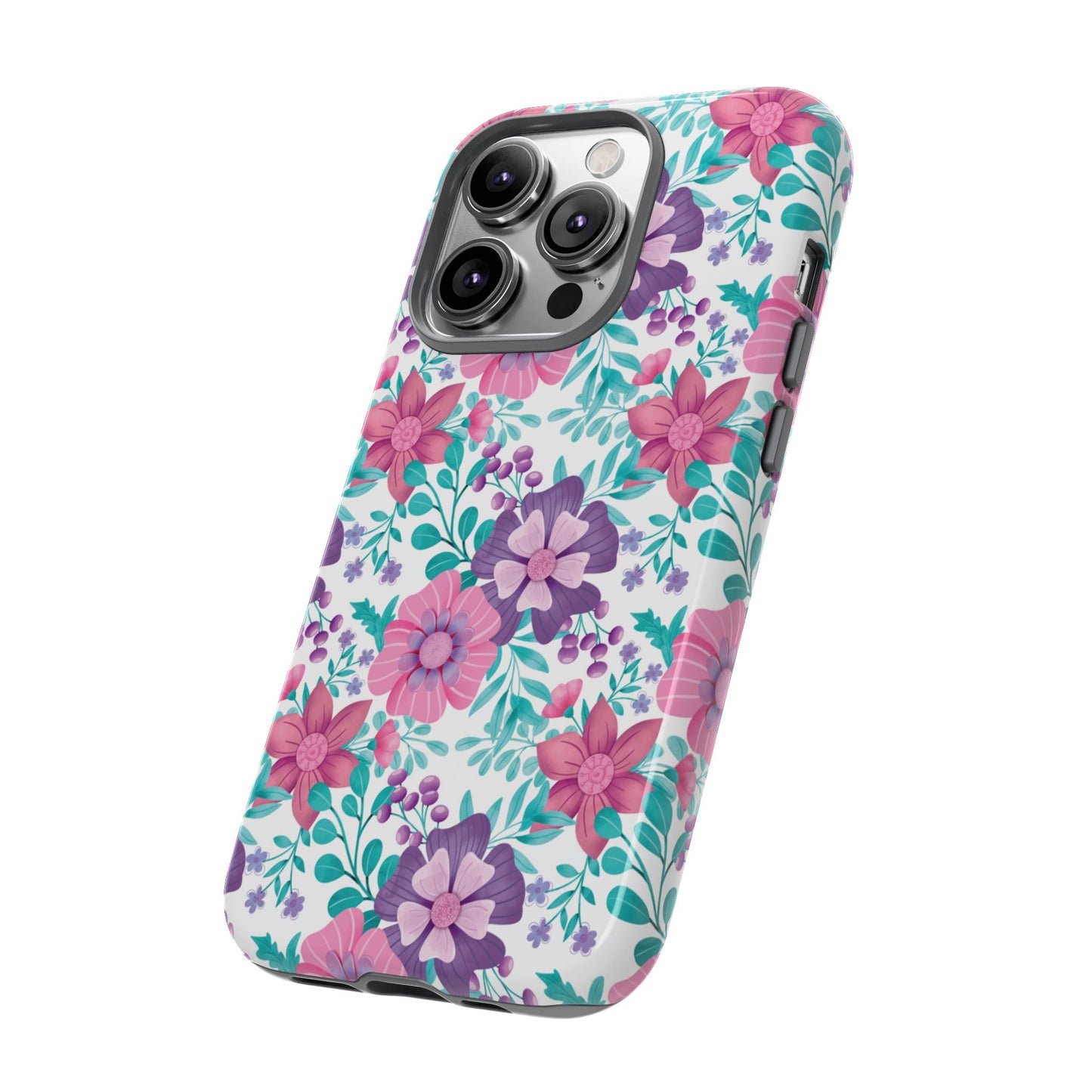 Pastel Flowers Protective Phone Case