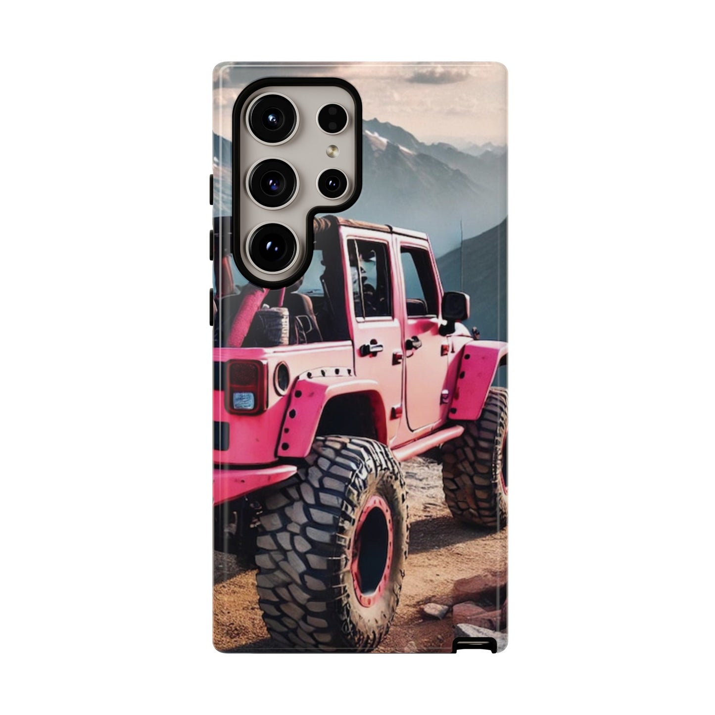 Pink Jeep Protective Phone Case