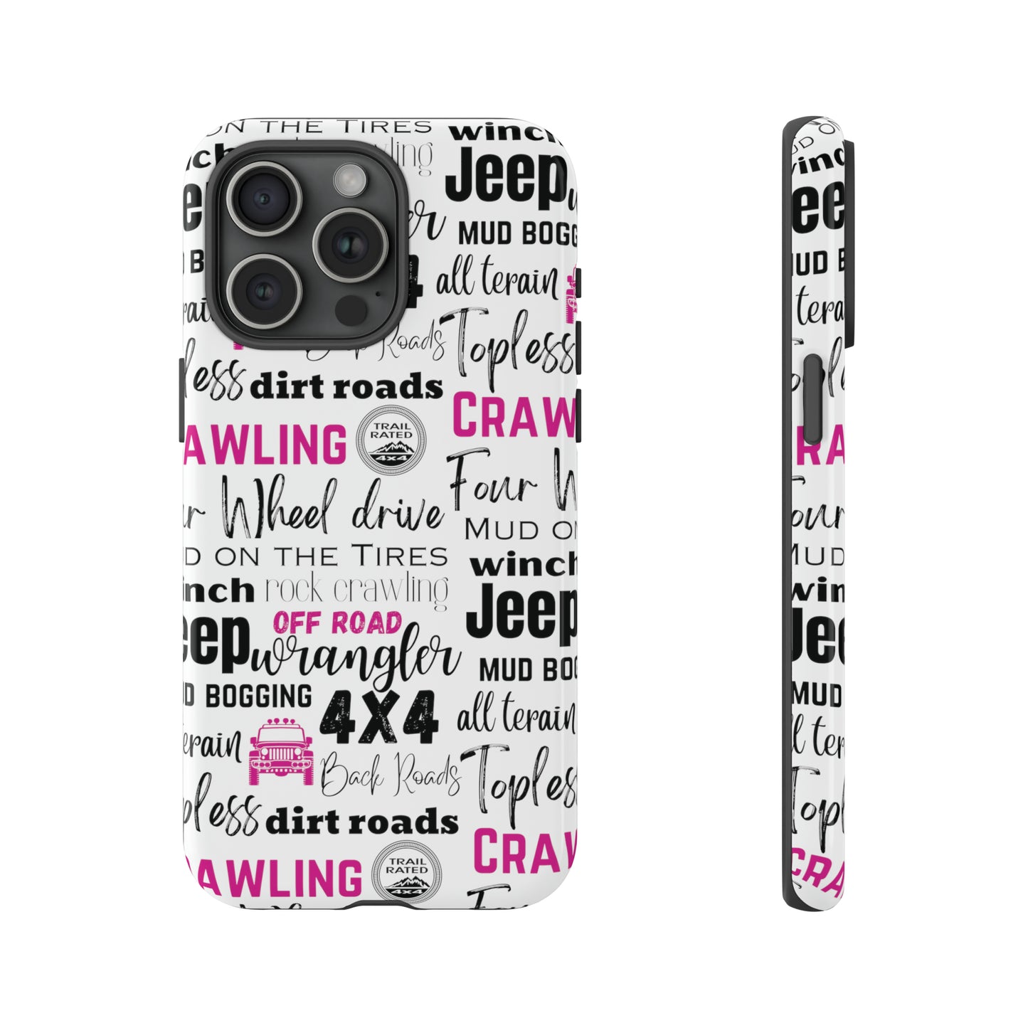 Off Road Subway Art Splash of Pink Protective Phone Case for Iphone, Samsung and Google Phones