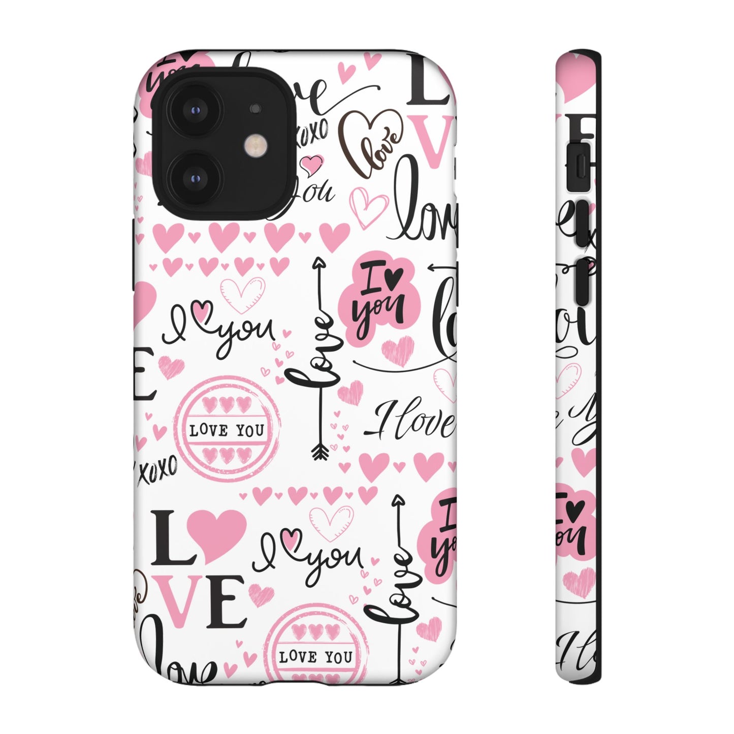 Valentine Love Pink Protective Phone Case for Iphone, Samsung and Google Devices