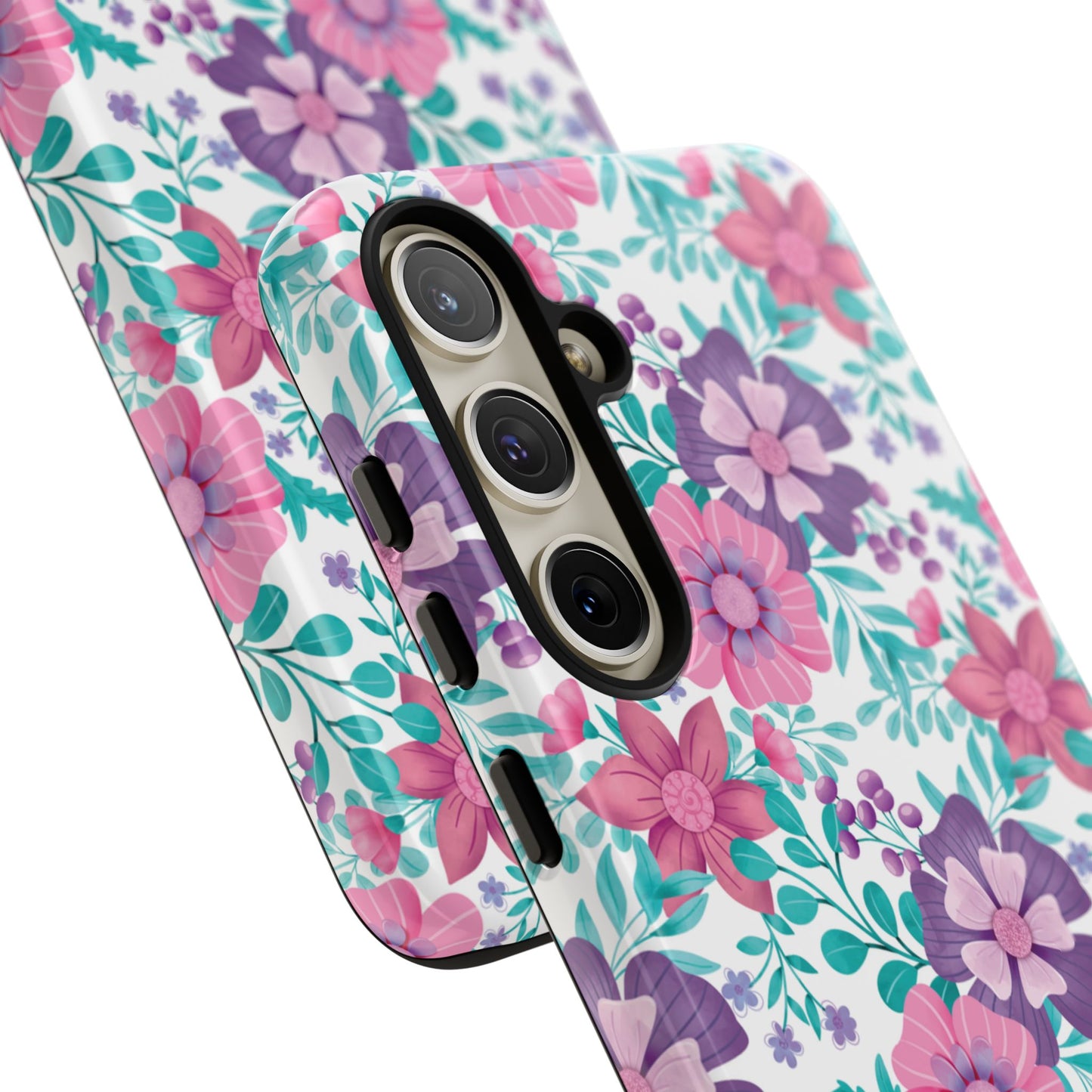 Pastel Flowers Protective Phone Case
