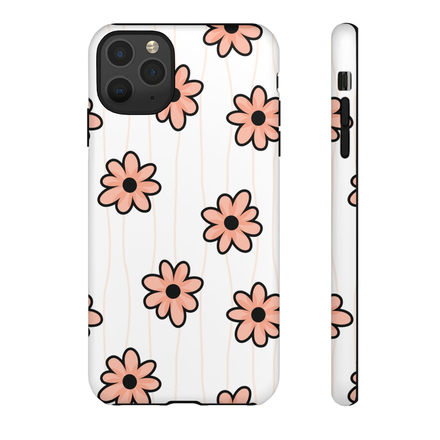 Pink Flowers Protective Phone Case
