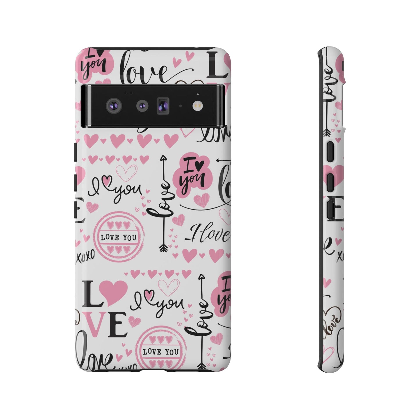 Valentine Love Pink Protective Phone Case for Iphone, Samsung and Google Devices