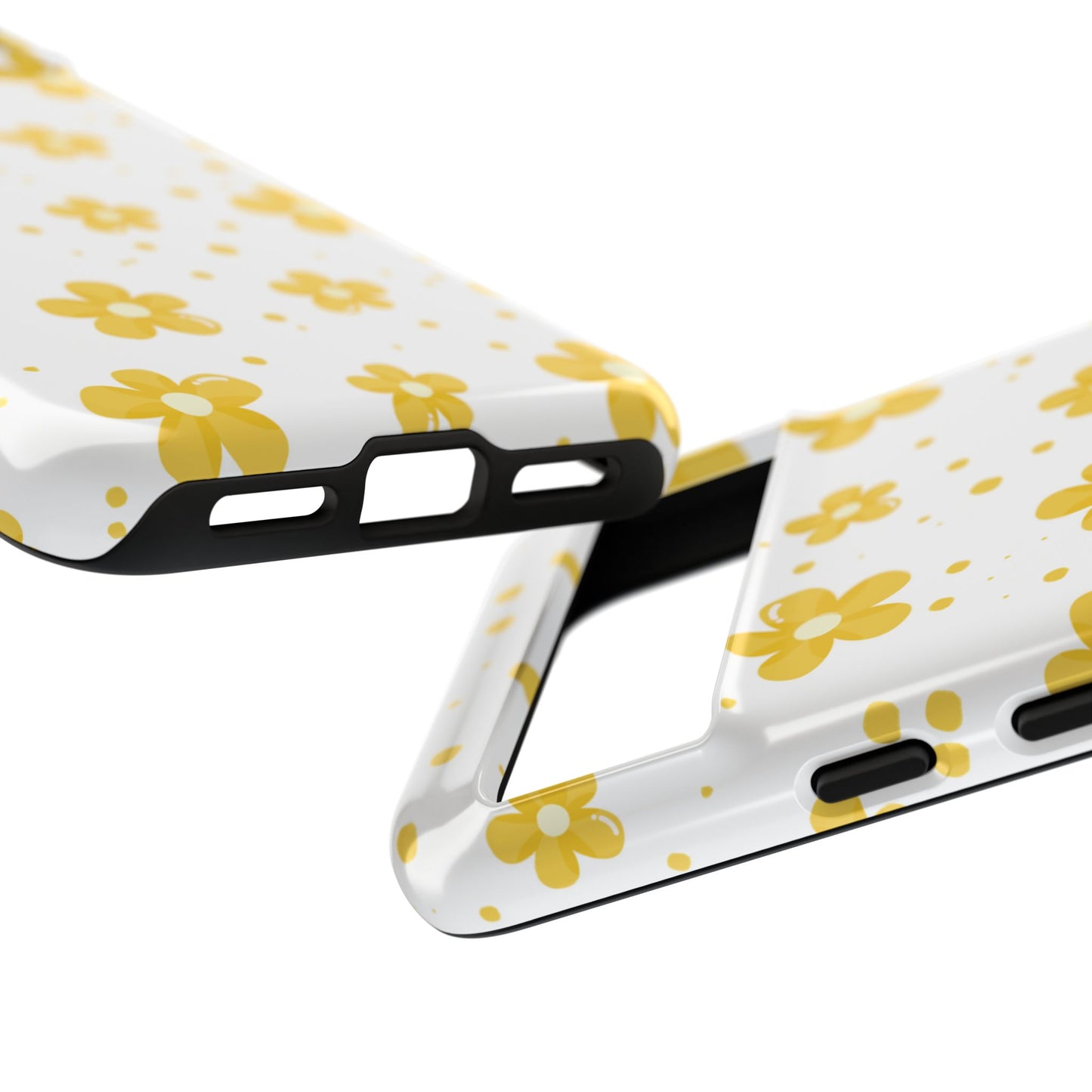 Yellow Flowers Protective Phone Case for Google, Apple and Samsung Phones