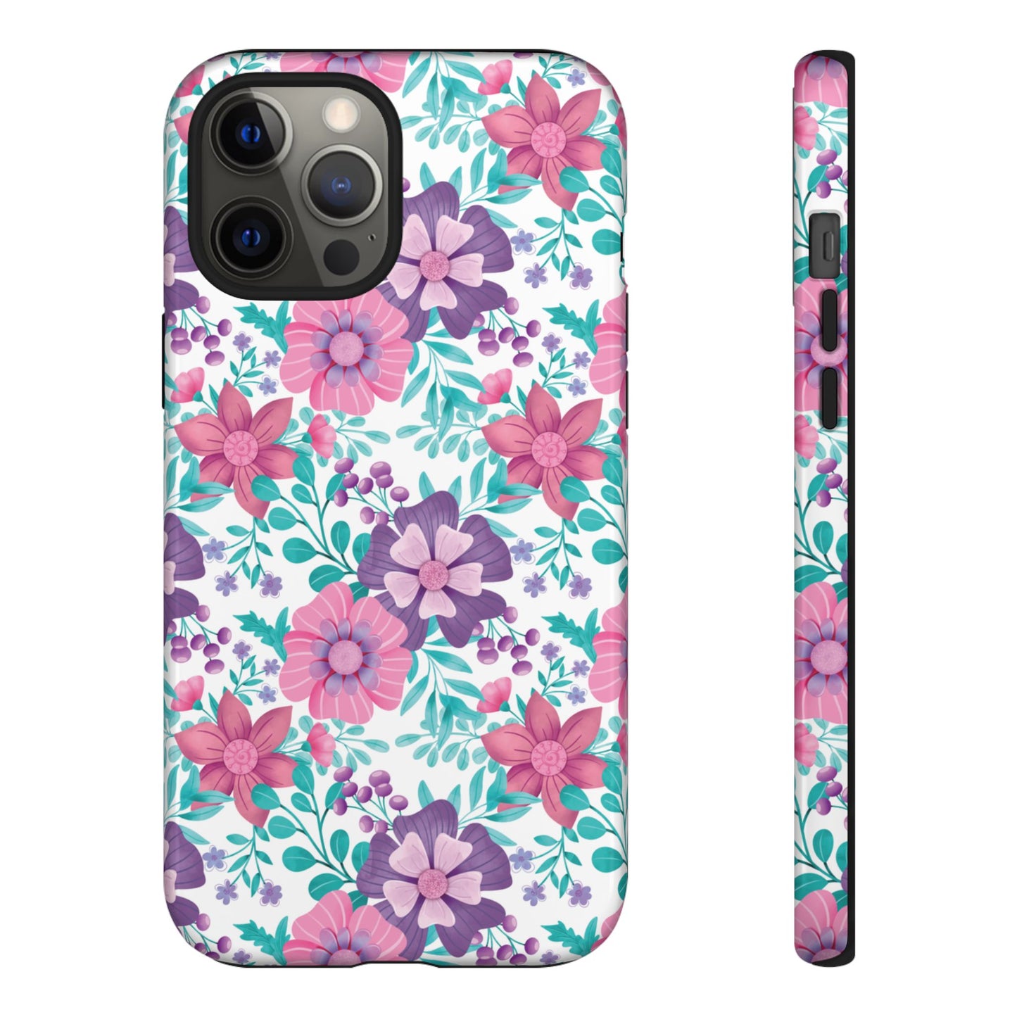 Pastel Flowers Protective Phone Case