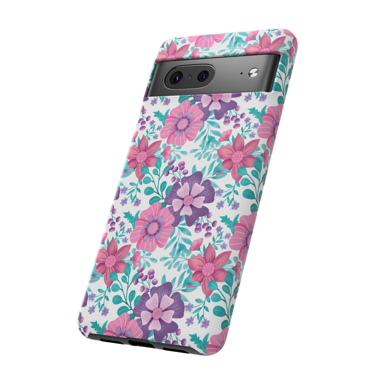 Pastel Flowers Protective Phone Case