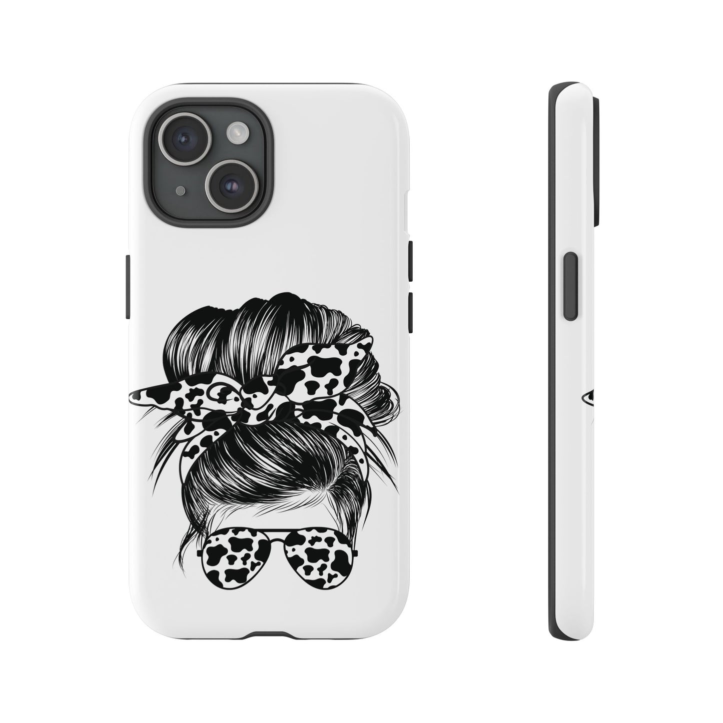 Cow Print Woman Mom Wife Protective Phone Case for Iphone, Samsung and Google Phones