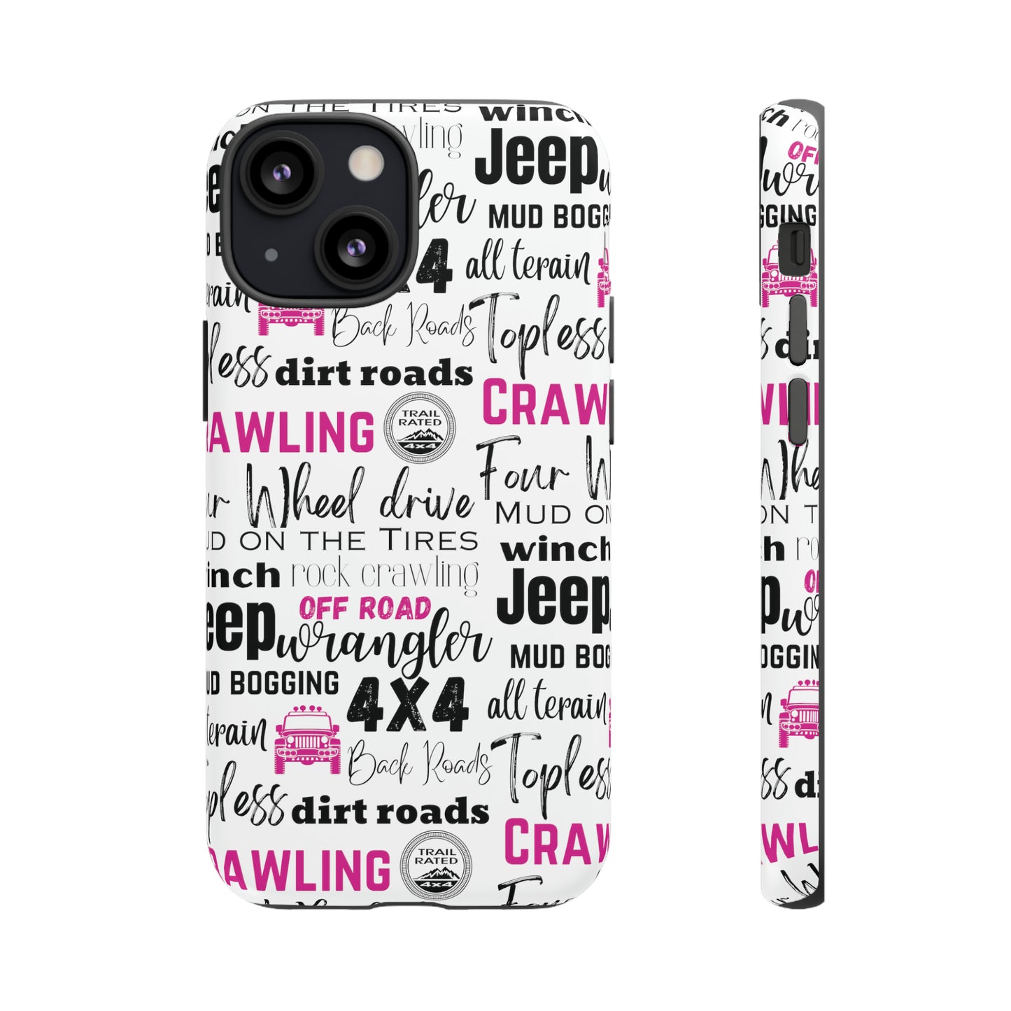 Off Road Subway Art Splash of Pink Protective Phone Case for Iphone, Samsung and Google Phones