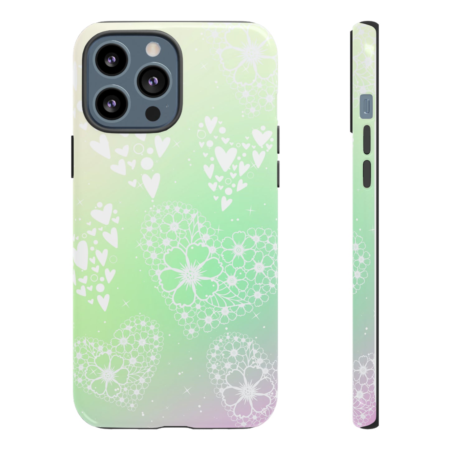 Pastel Heart Ombre Protective Case for Iphone, Google and Samsung