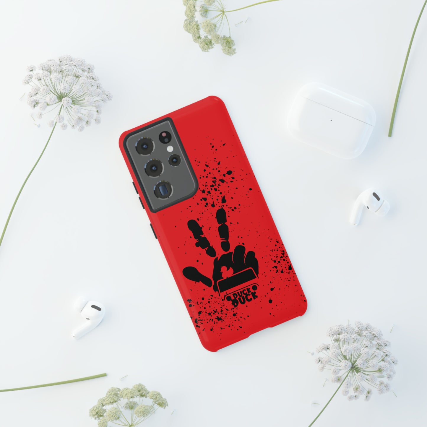 Duck Duck Red Protective Phone Case for IPhone, Samsung and Google Phones