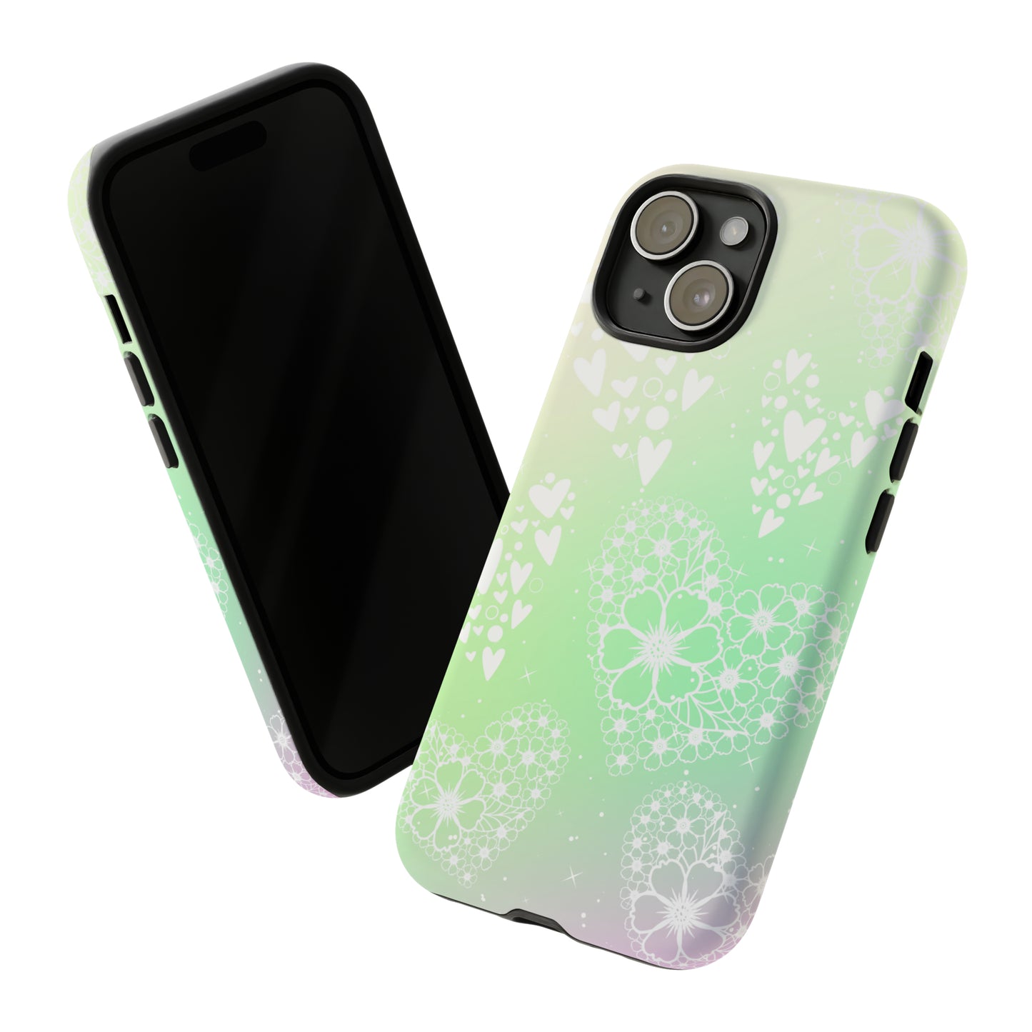 Pastel Heart Ombre Protective Case for Iphone, Google and Samsung