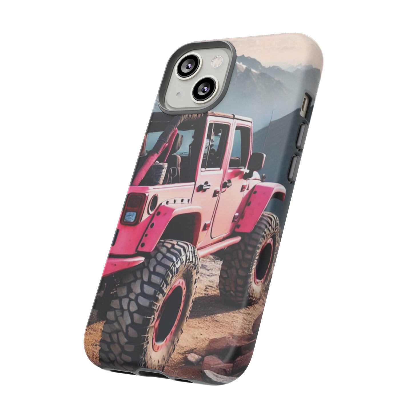 Pink Jeep Protective Phone Case