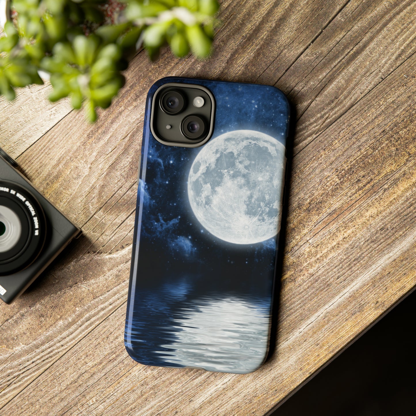 Moon Reflection Protective Phone Case for IPhone, Google and Samsung Phones