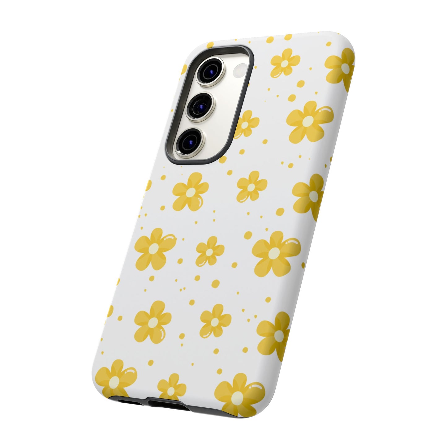 Yellow Flowers Protective Phone Case for Google, Apple and Samsung Phones