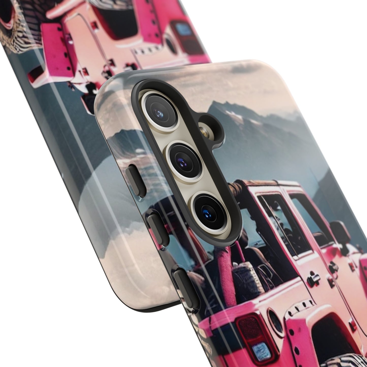 Pink Jeep Protective Phone Case