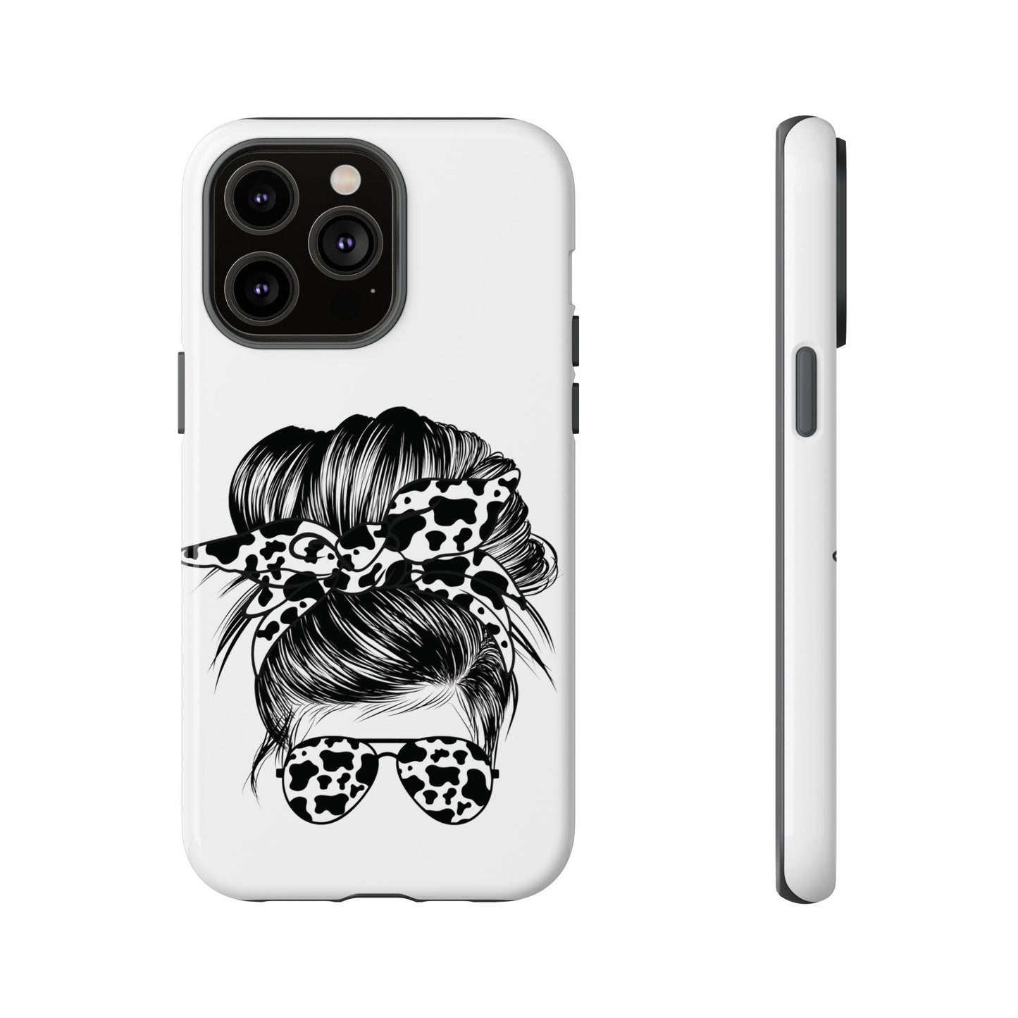 Cow Print Woman Mom Wife Protective Phone Case for Iphone, Samsung and Google Phones