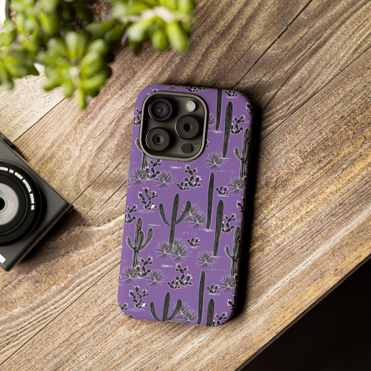 Purple Cactus Love Phone Case