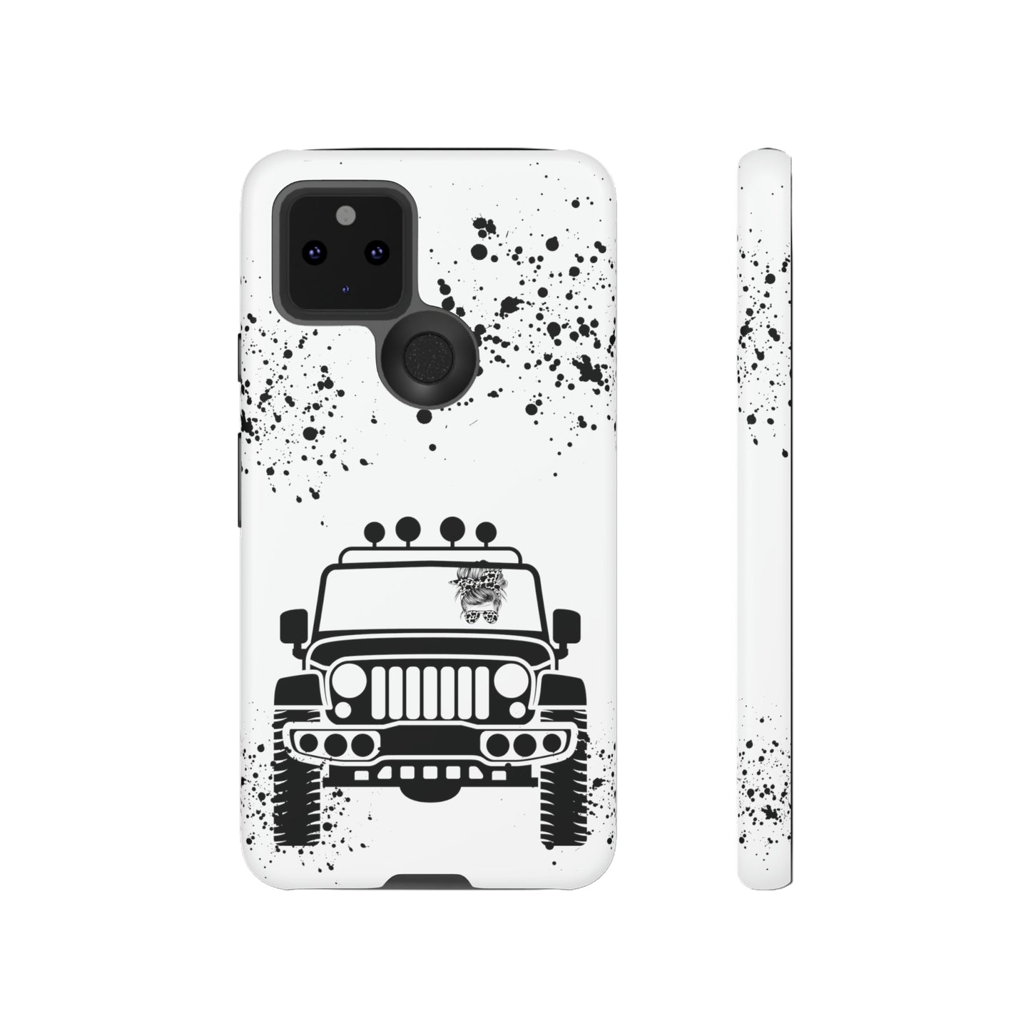 Off Road Girl Cow Print Shades Protective Phone Case for Iphone, Samsung and Google Phones