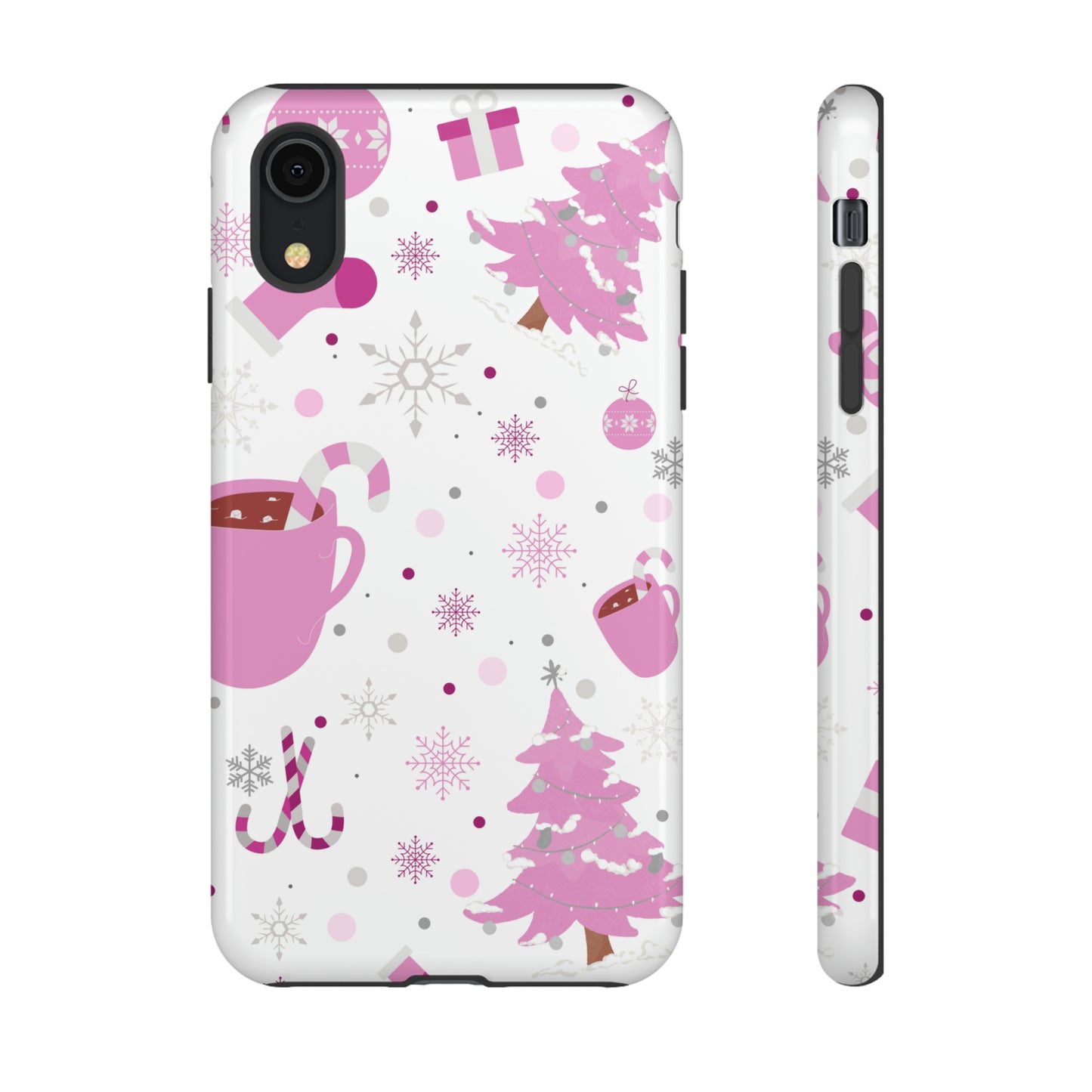 Pink Christmas Protective Case for Iphone, Samsung and