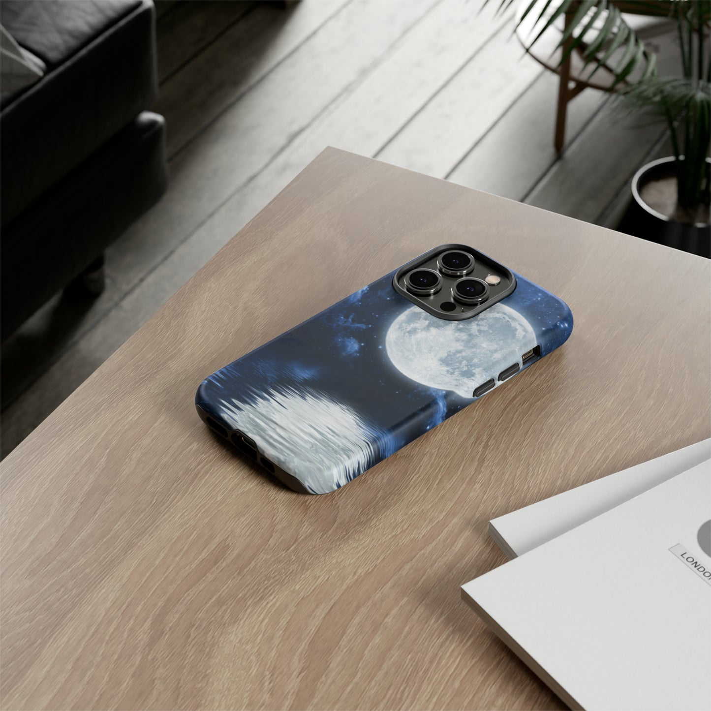 Moon Reflection Protective Phone Case for IPhone, Google and Samsung Phones