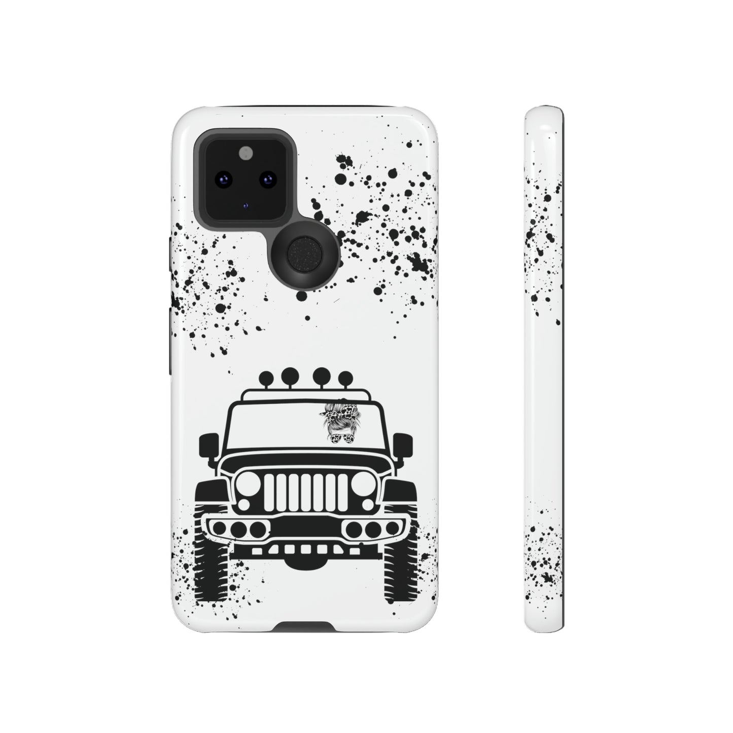 Off Road Girl Cow Print Shades Protective Phone Case for Iphone, Samsung and Google Phones