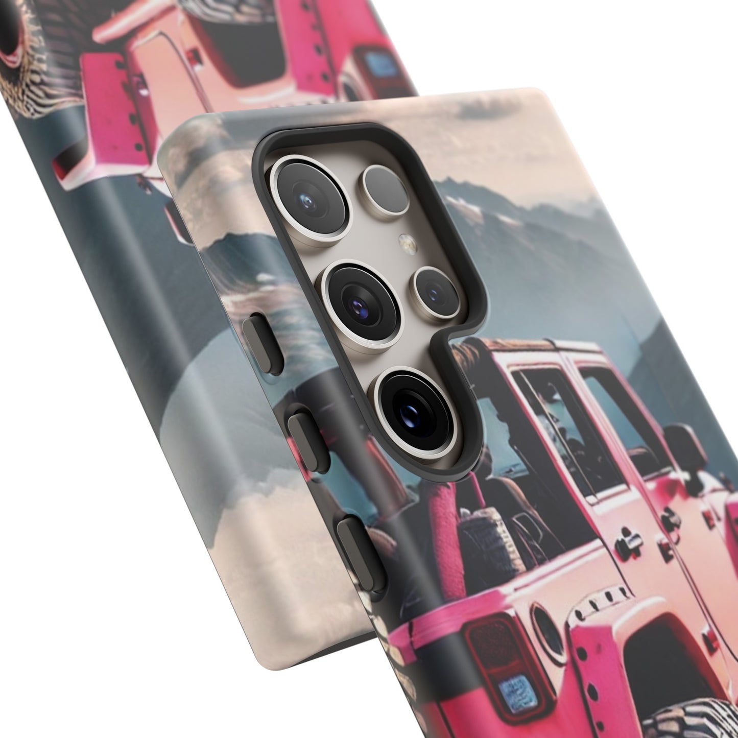 Pink Jeep Protective Phone Case