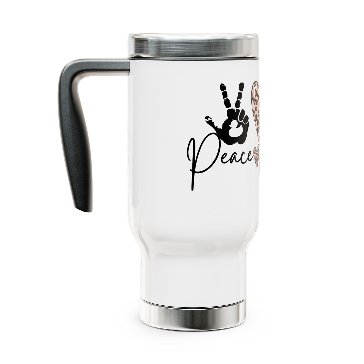 Pease Love Jeep Stainless Steel Travel Mug with Handle, 14oz