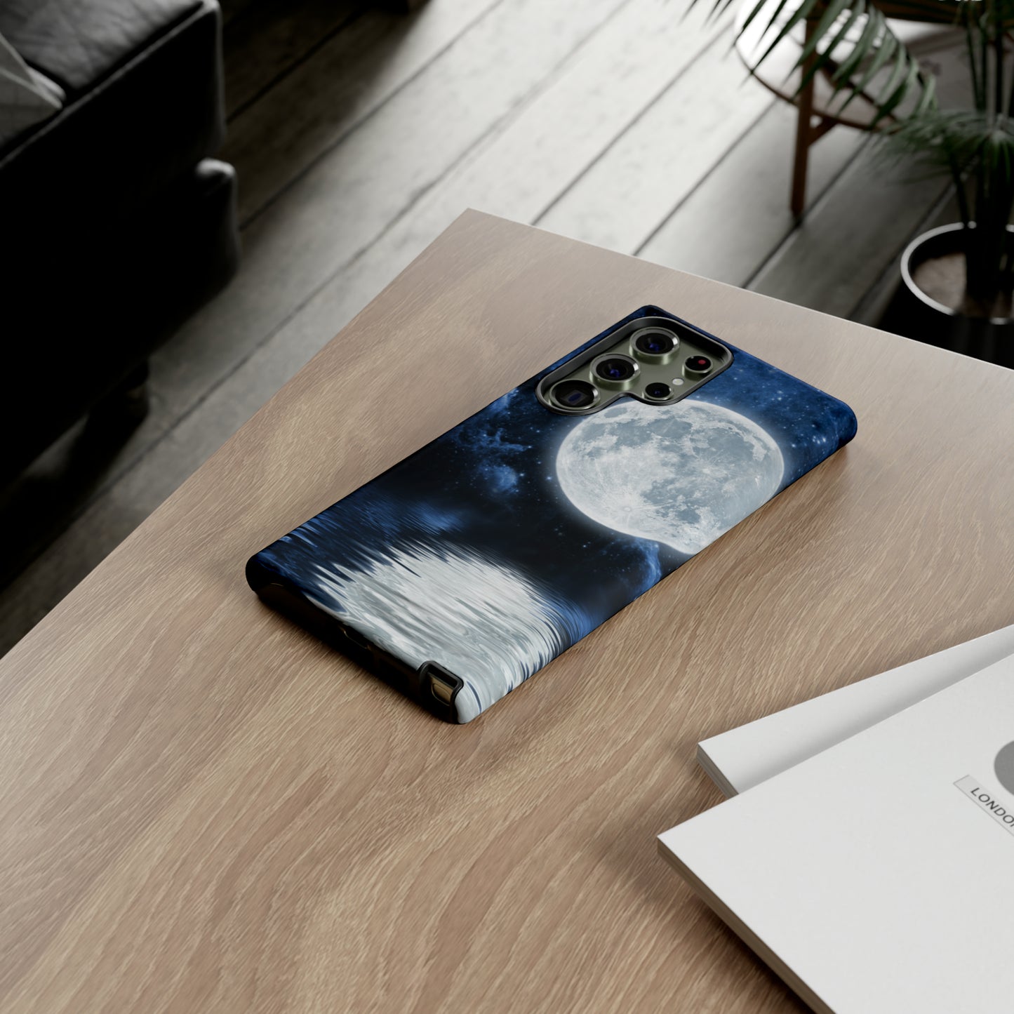 Moon Reflection Protective Phone Case for IPhone, Google and Samsung Phones