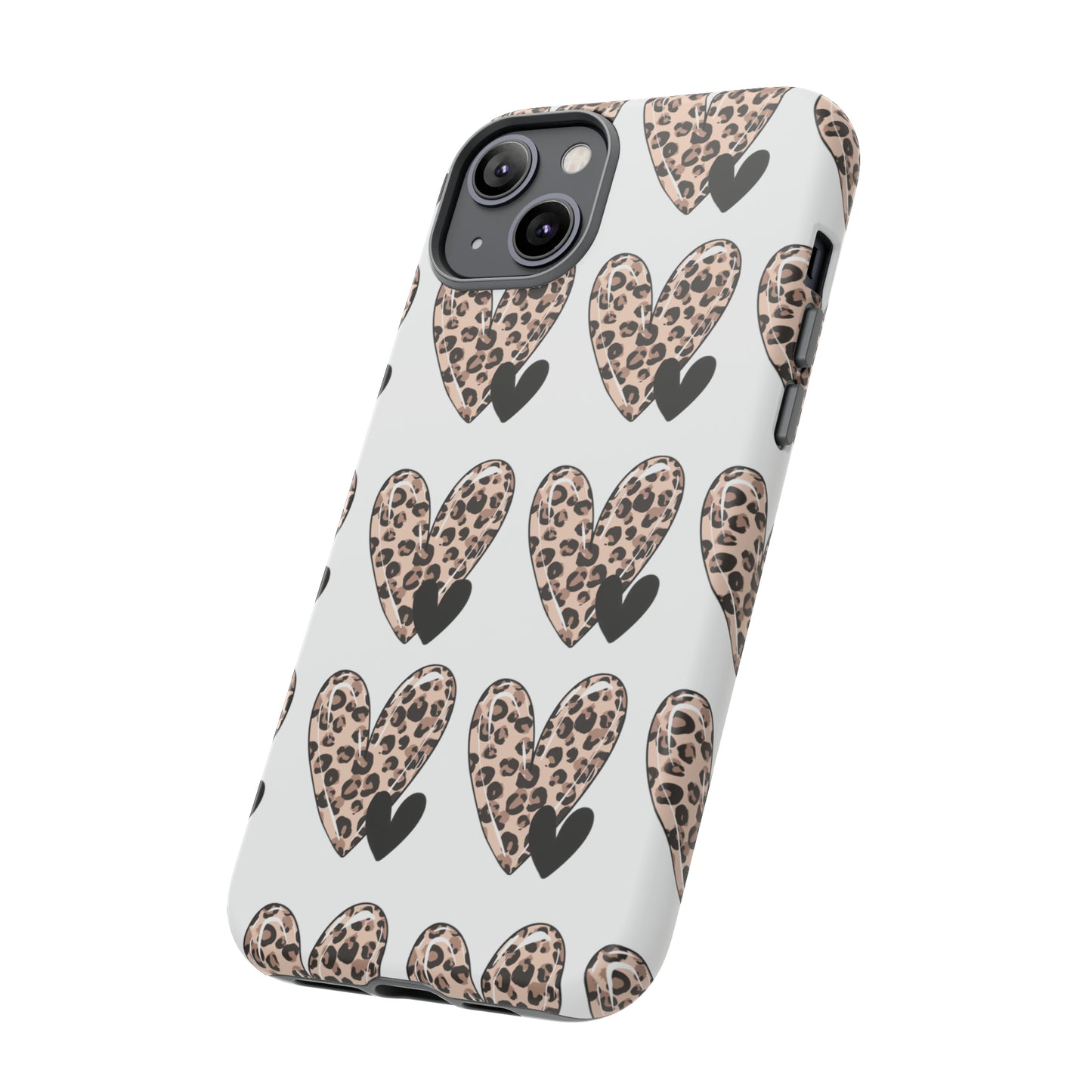 Leopard Hearts Protective Case for IPhone. Samsung and Google phones