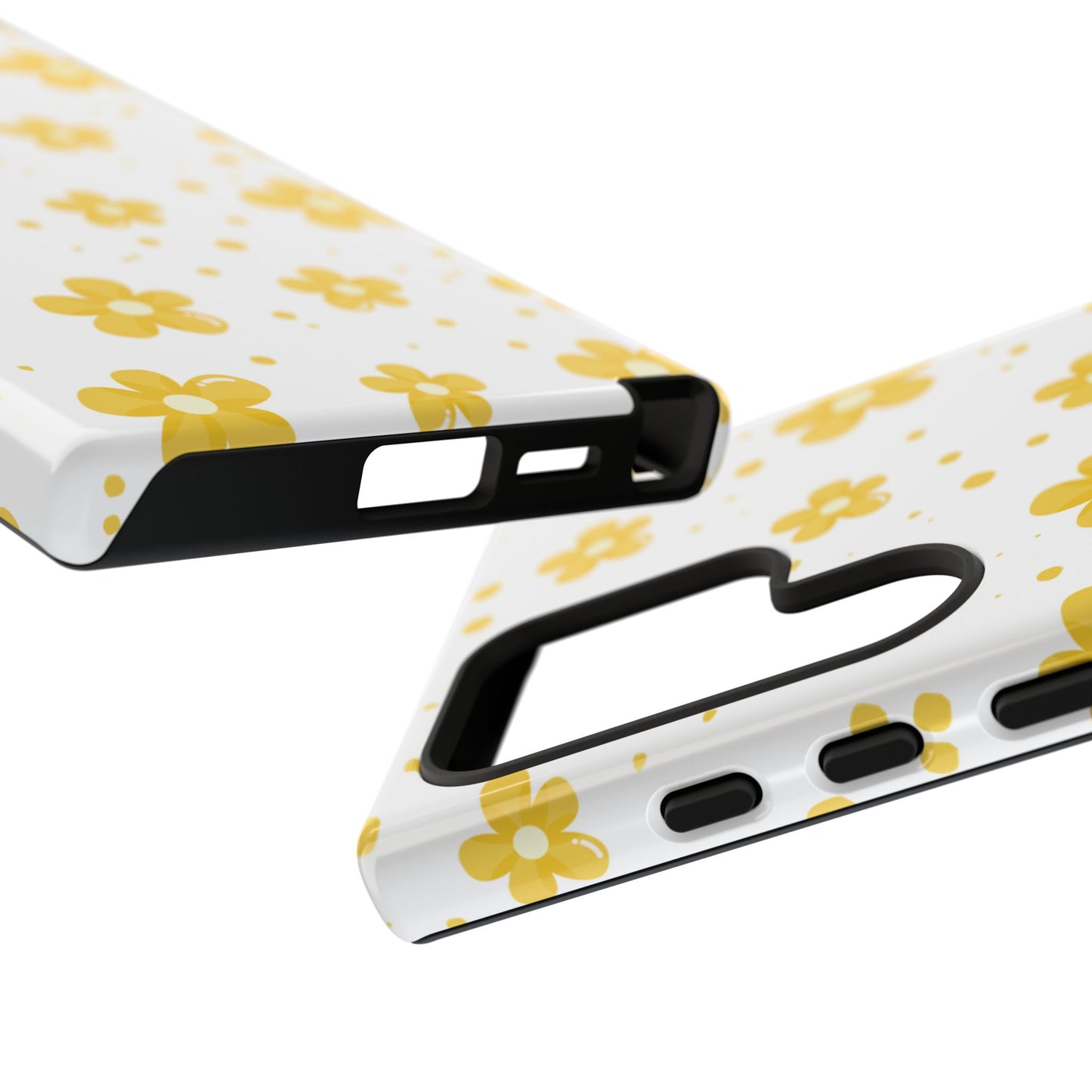 Yellow Flowers Protective Phone Case for Google, Apple and Samsung Phones