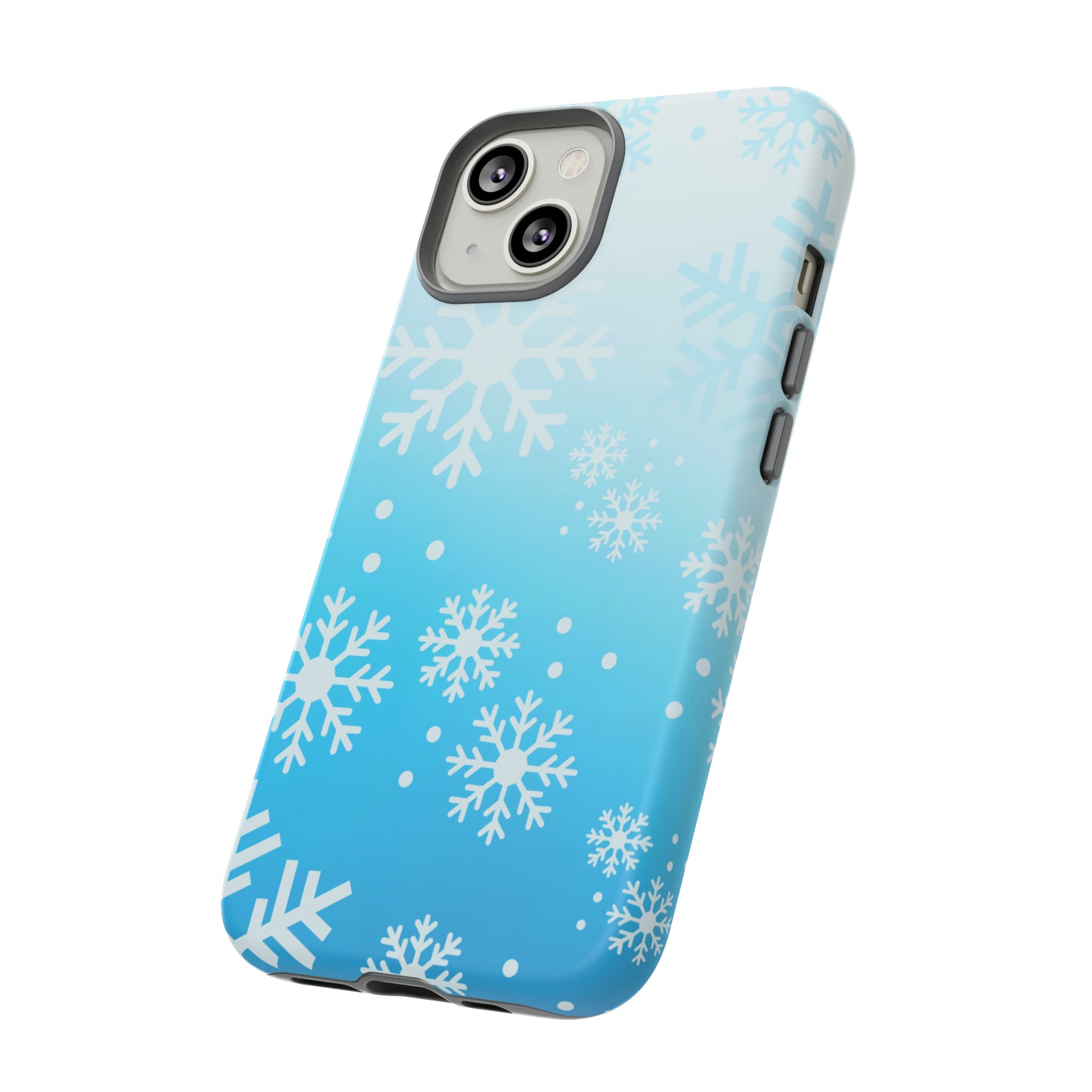 Winter, frozen, snowflake ombré protective phone case for Google, Samsung and IPhone