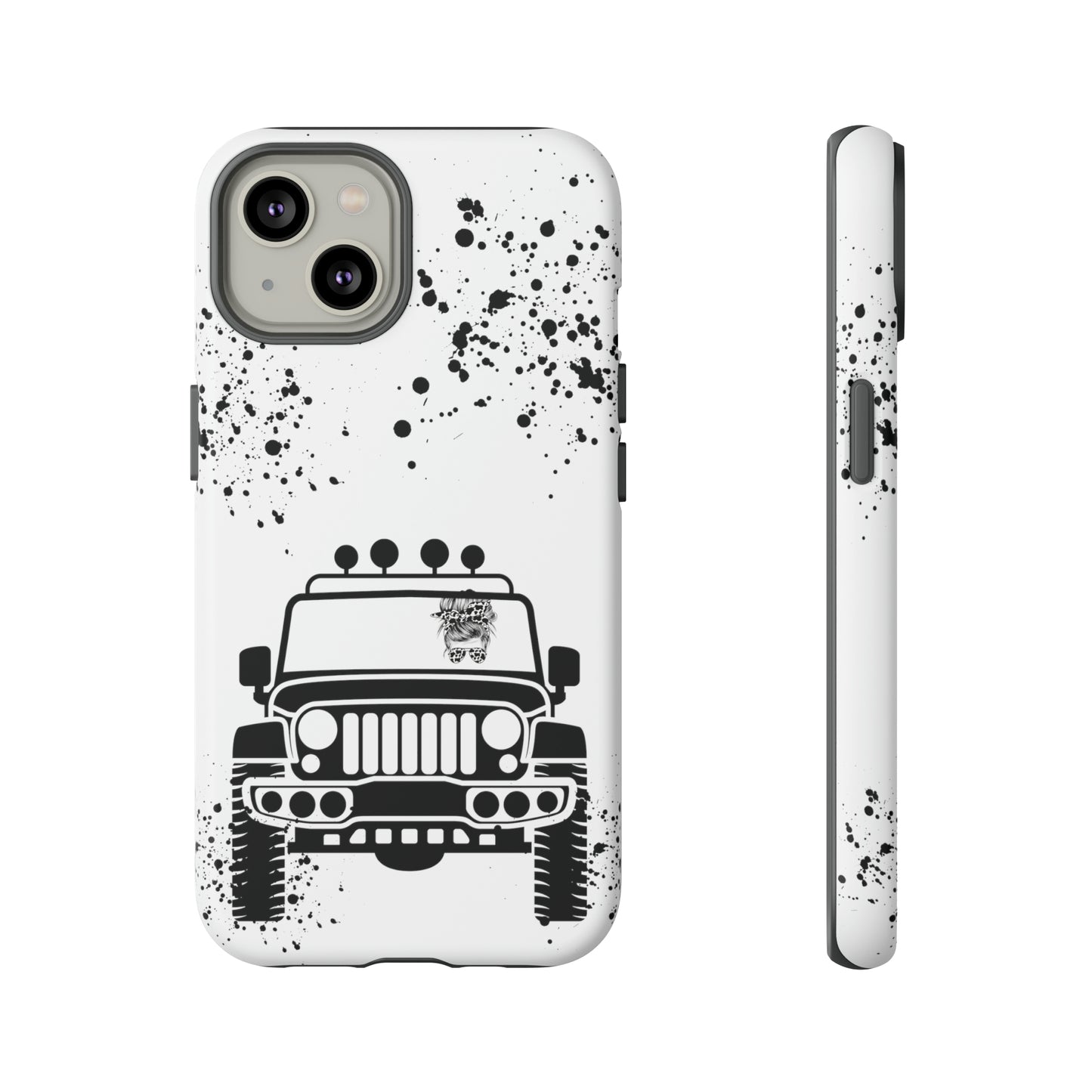 Off Road Girl Cow Print Shades Protective Phone Case for Iphone, Samsung and Google Phones