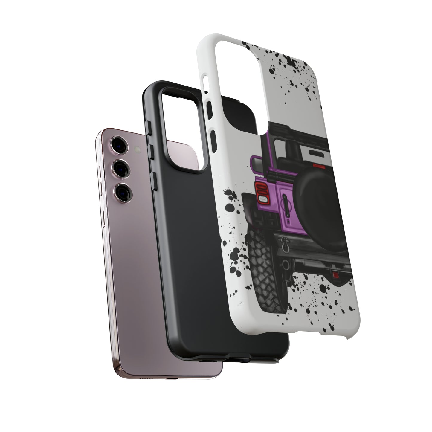 Off Road Life Charcoal Pink/Light Purple Protective Case for Iphone, Google and Samsung