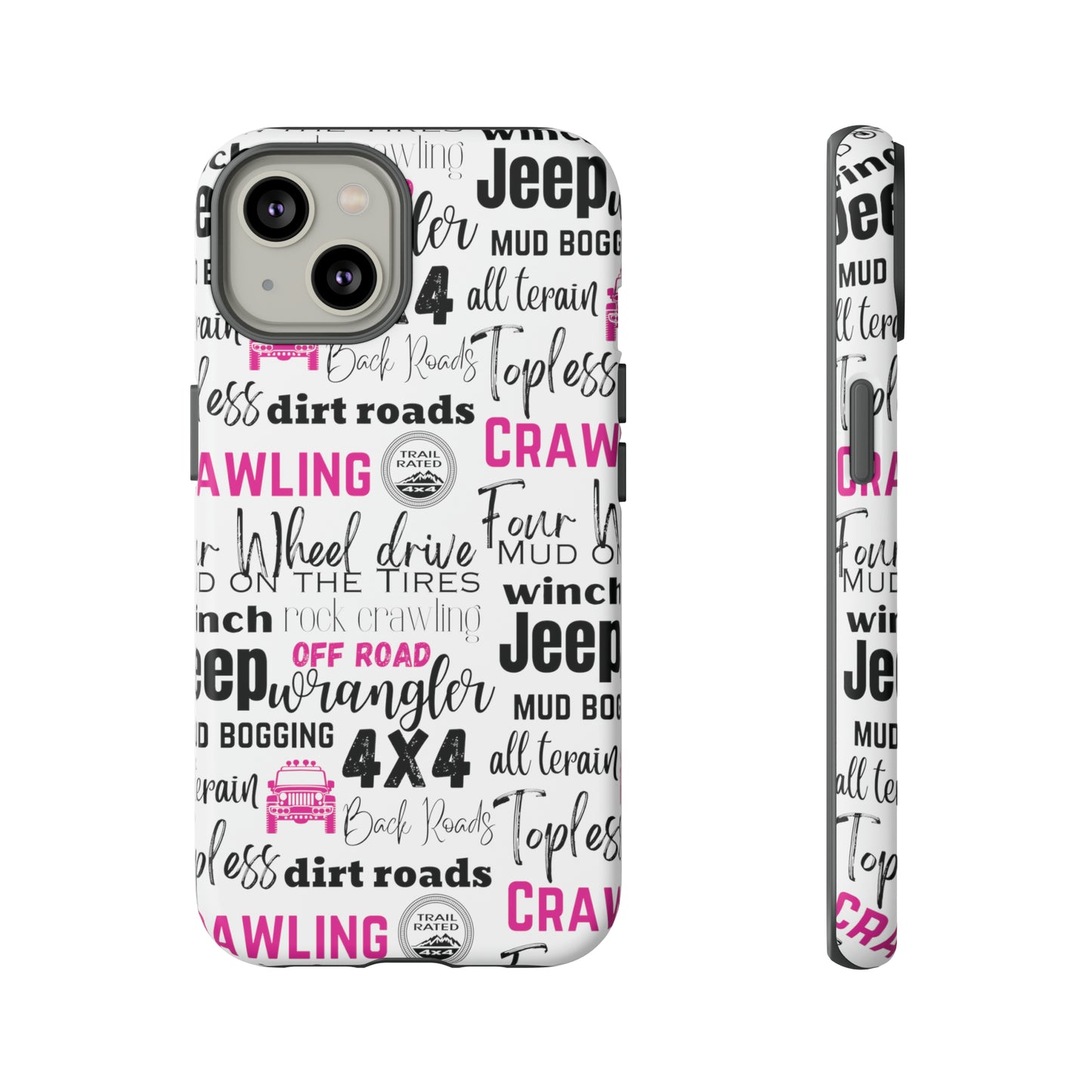 Off Road Subway Art Splash of Pink Protective Phone Case for Iphone, Samsung and Google Phones