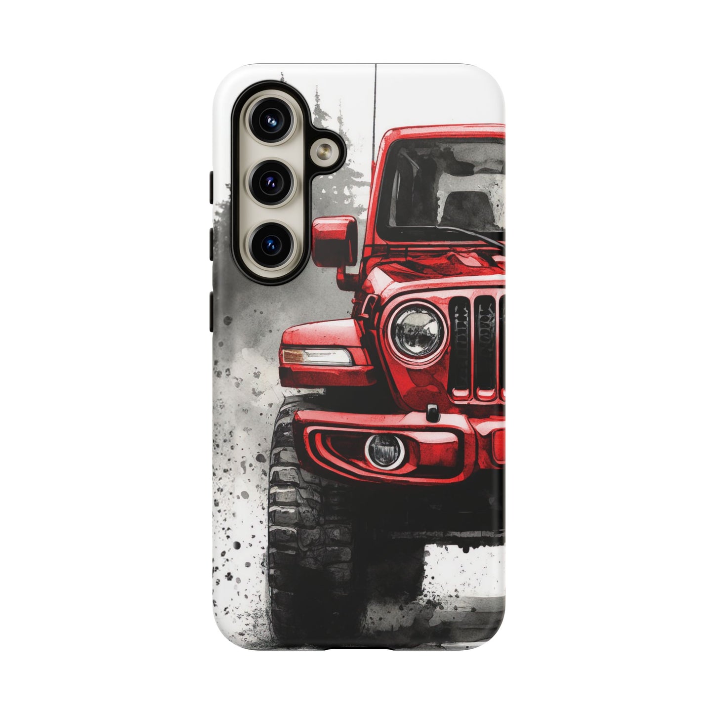 Off Road Love Red Wrangler Protective Phone Case for Iphone, Samsung and Google Phones