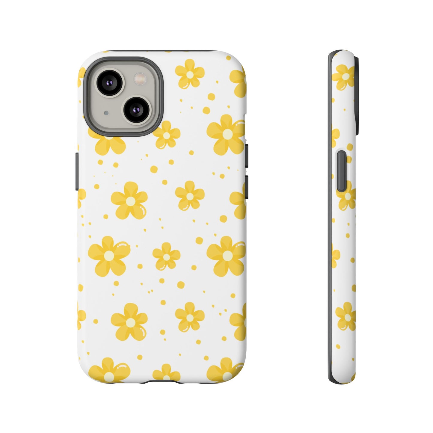 Yellow Flowers Protective Phone Case for Google, Apple and Samsung Phones
