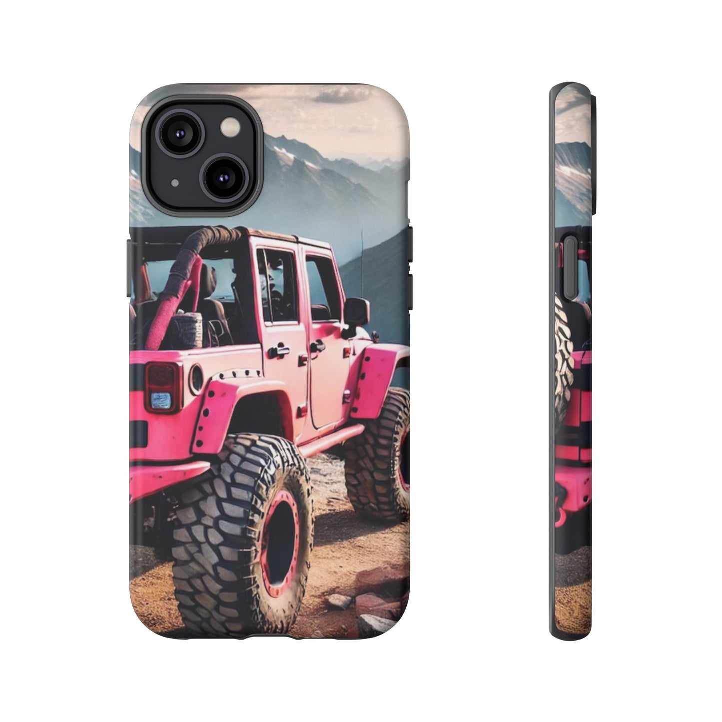 Pink Jeep Protective Phone Case