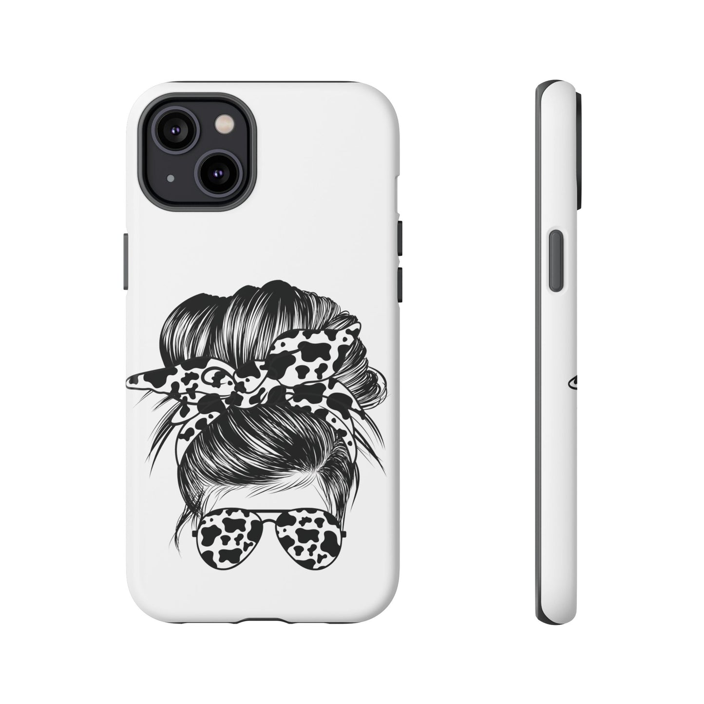 Cow Print Woman Mom Wife Protective Phone Case for Iphone, Samsung and Google Phones