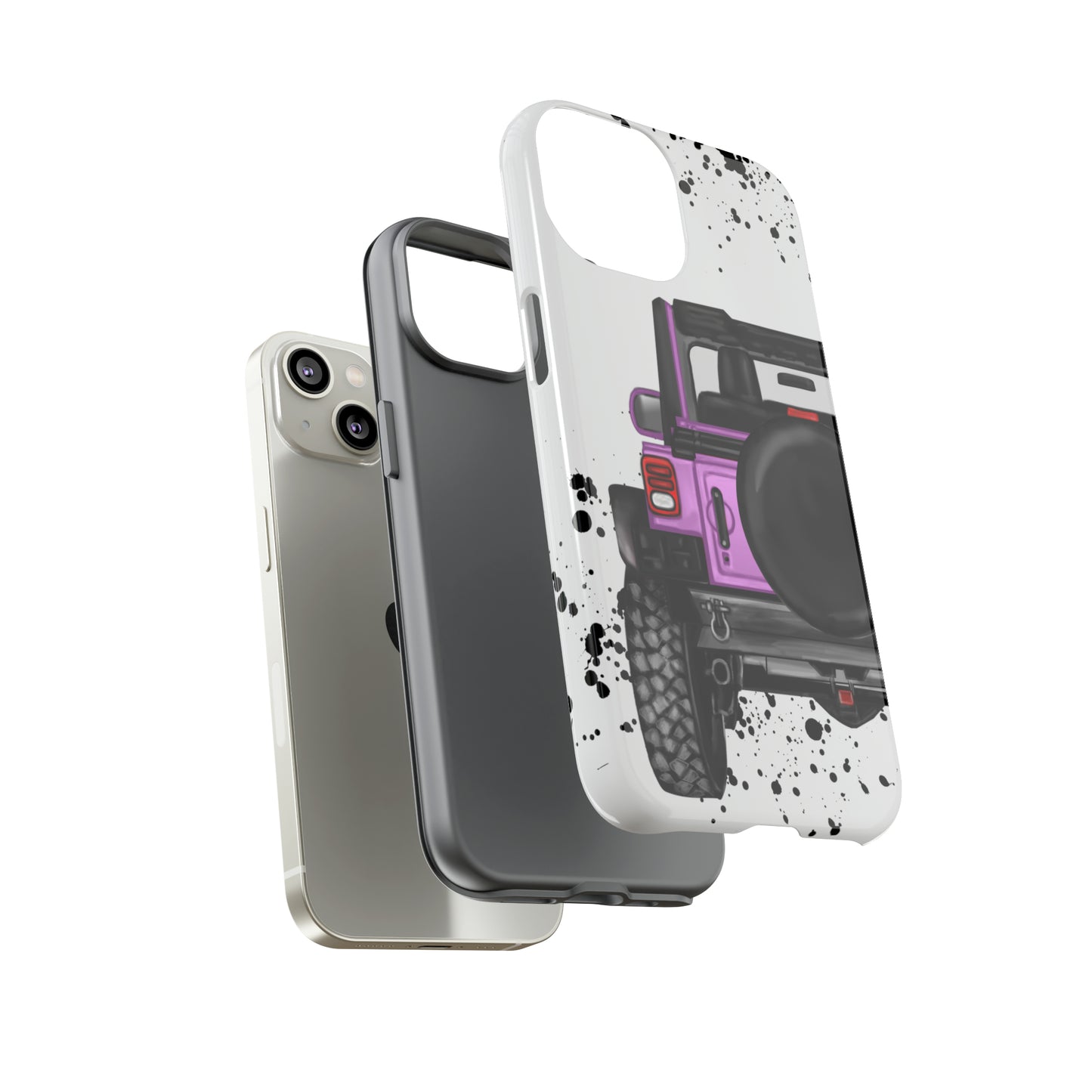 Off Road Life Charcoal Pink/Light Purple Protective Case for Iphone, Google and Samsung