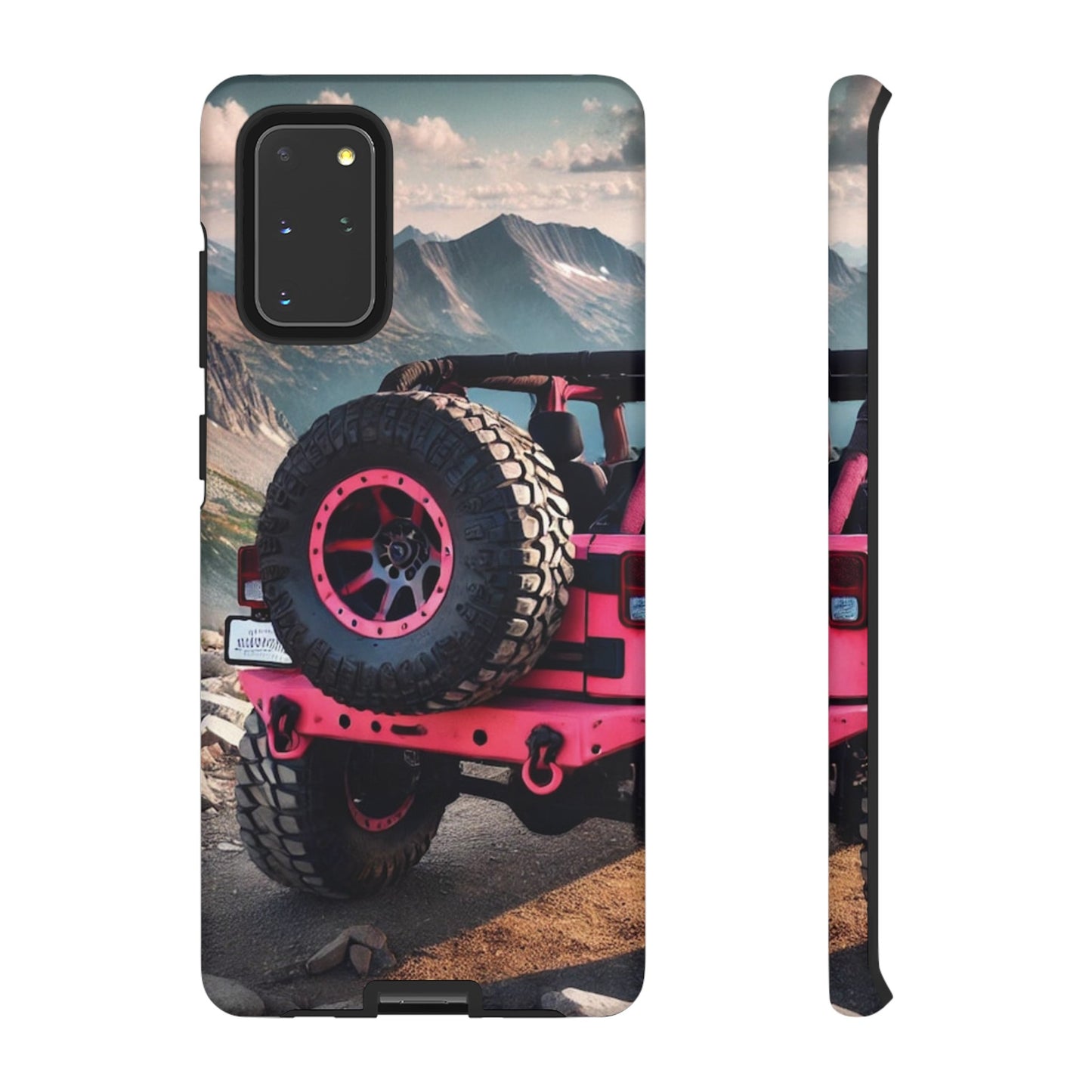 Pink Jeep Tire Protective Phone Case