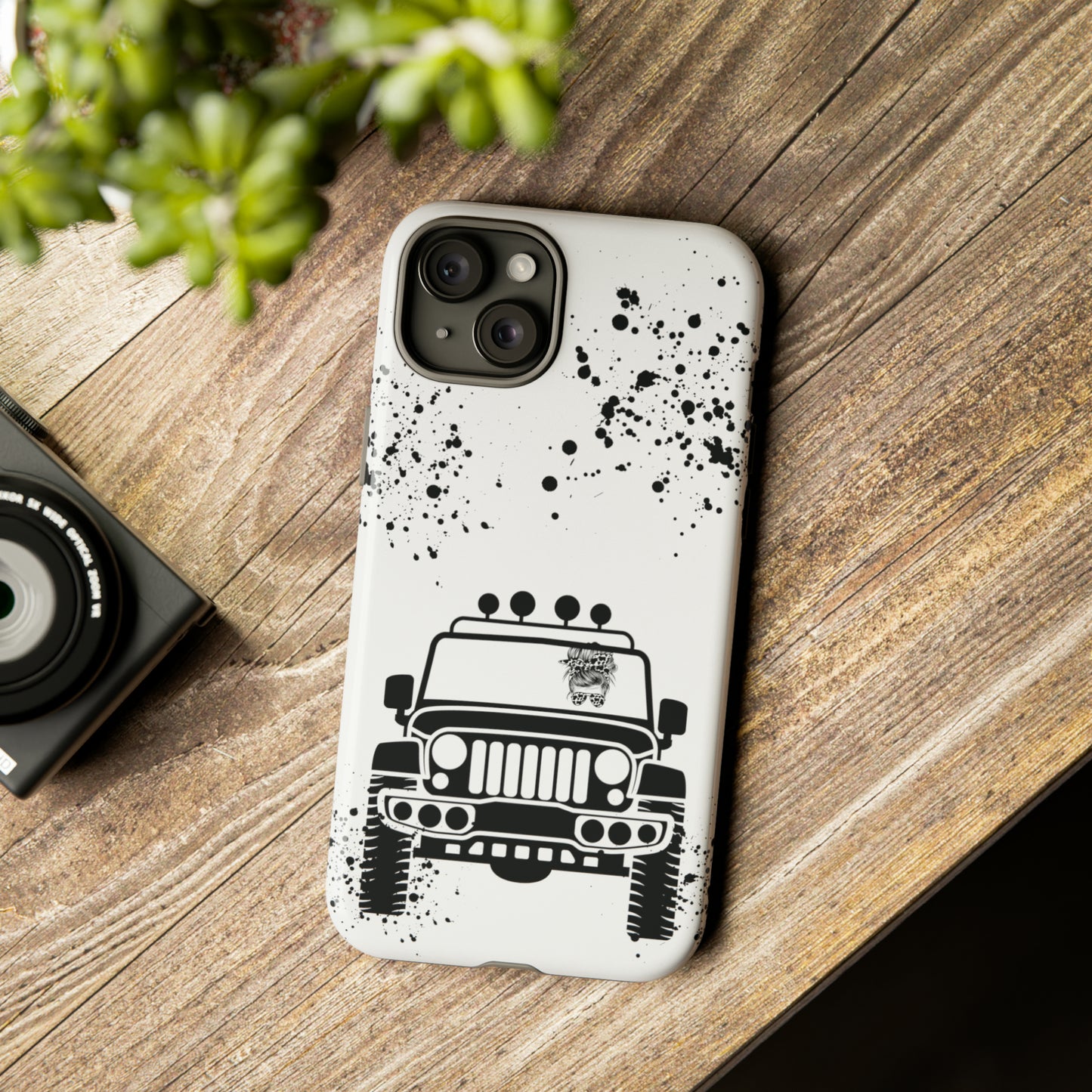 Off Road Girl Cow Print Shades Protective Phone Case for Iphone, Samsung and Google Phones