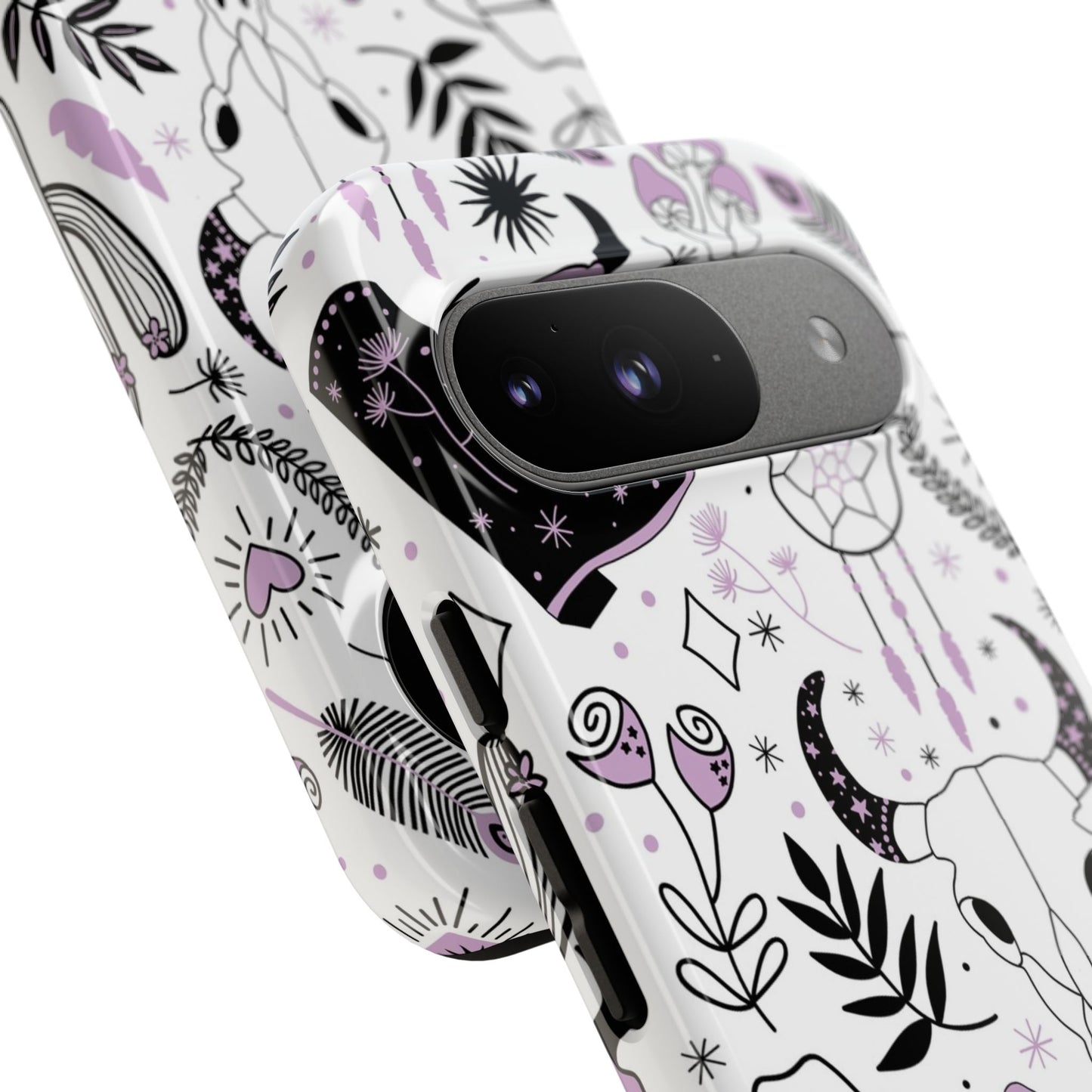 Purple and Black Western Protective Drop Proof Case Iphone, Samsung and Google phones
