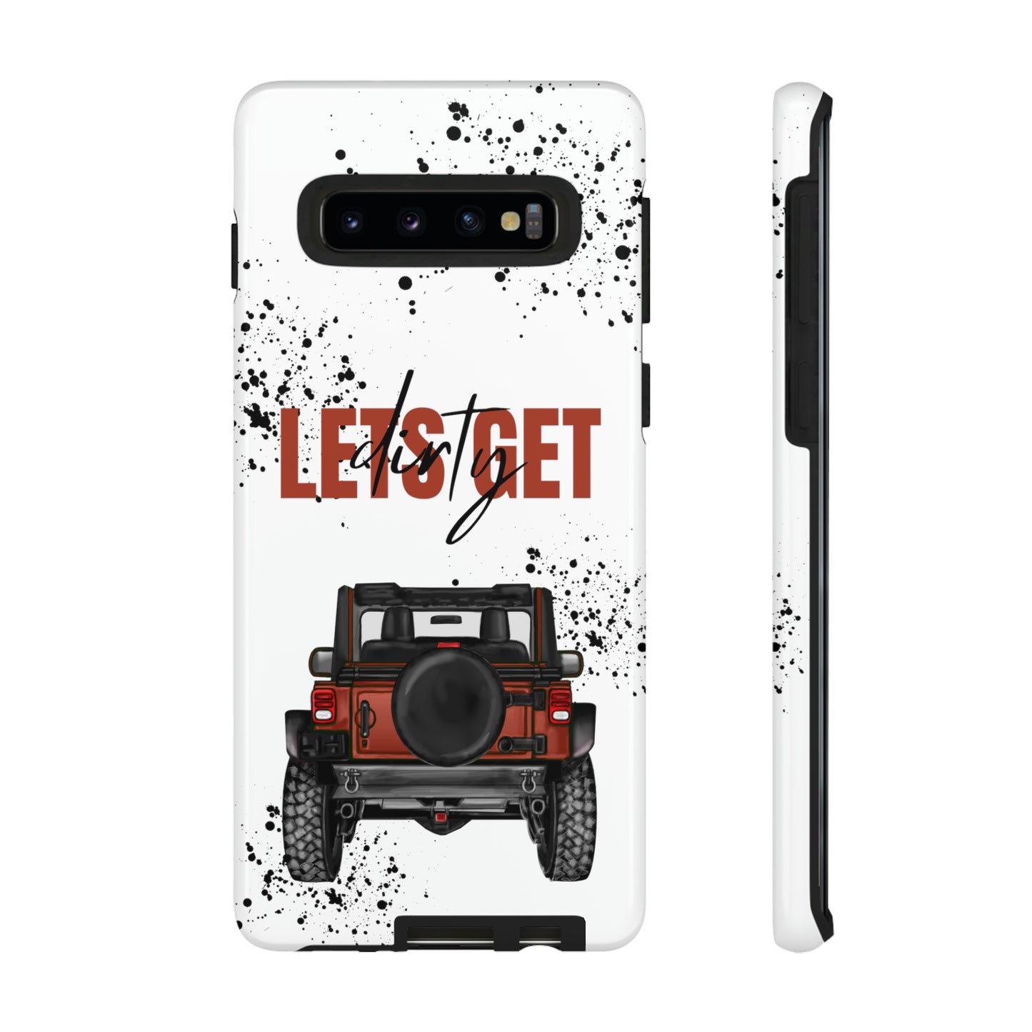 Lets Get Dirty Splatter Rust Protective Phone Case