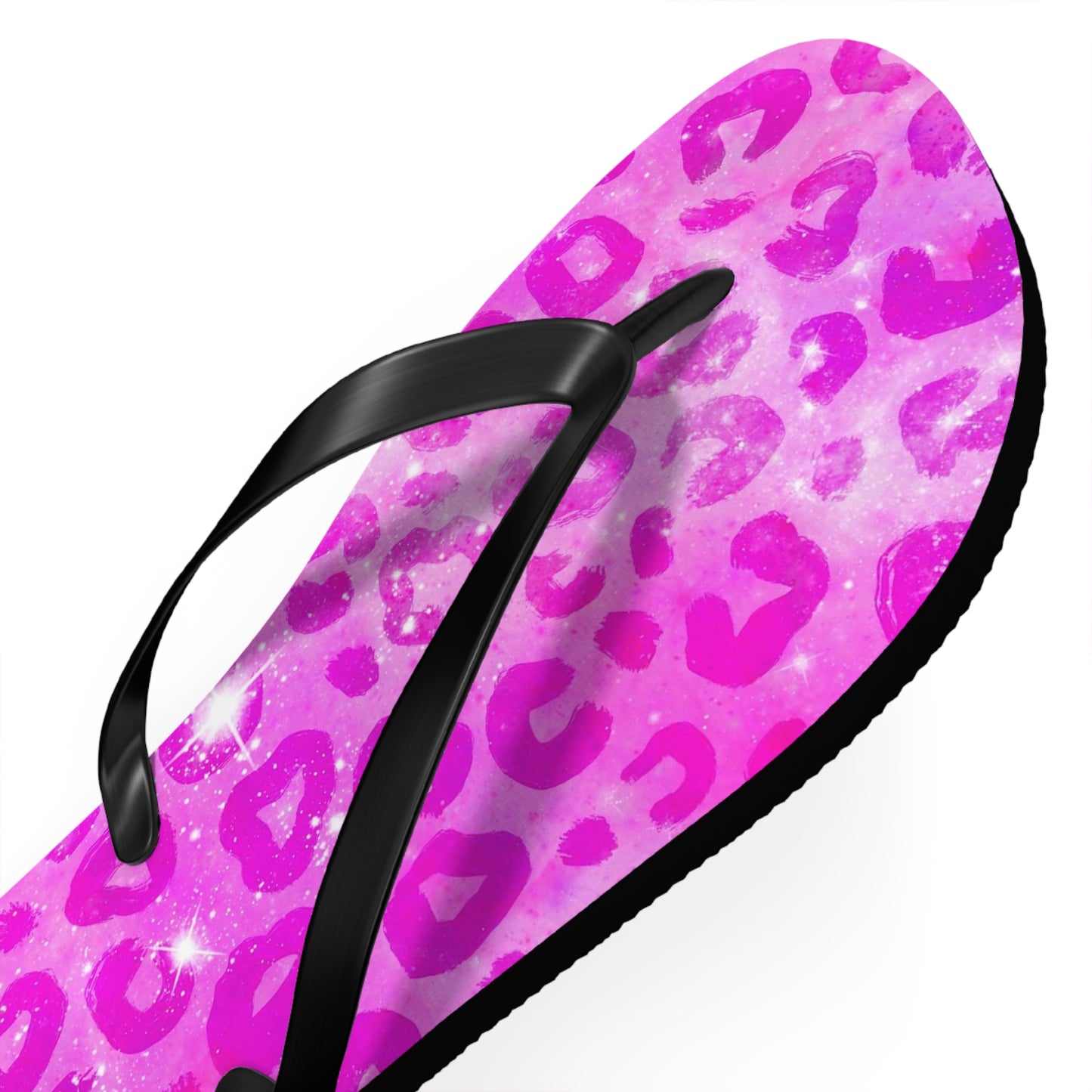 Hot Pink Leopard Flip Flops