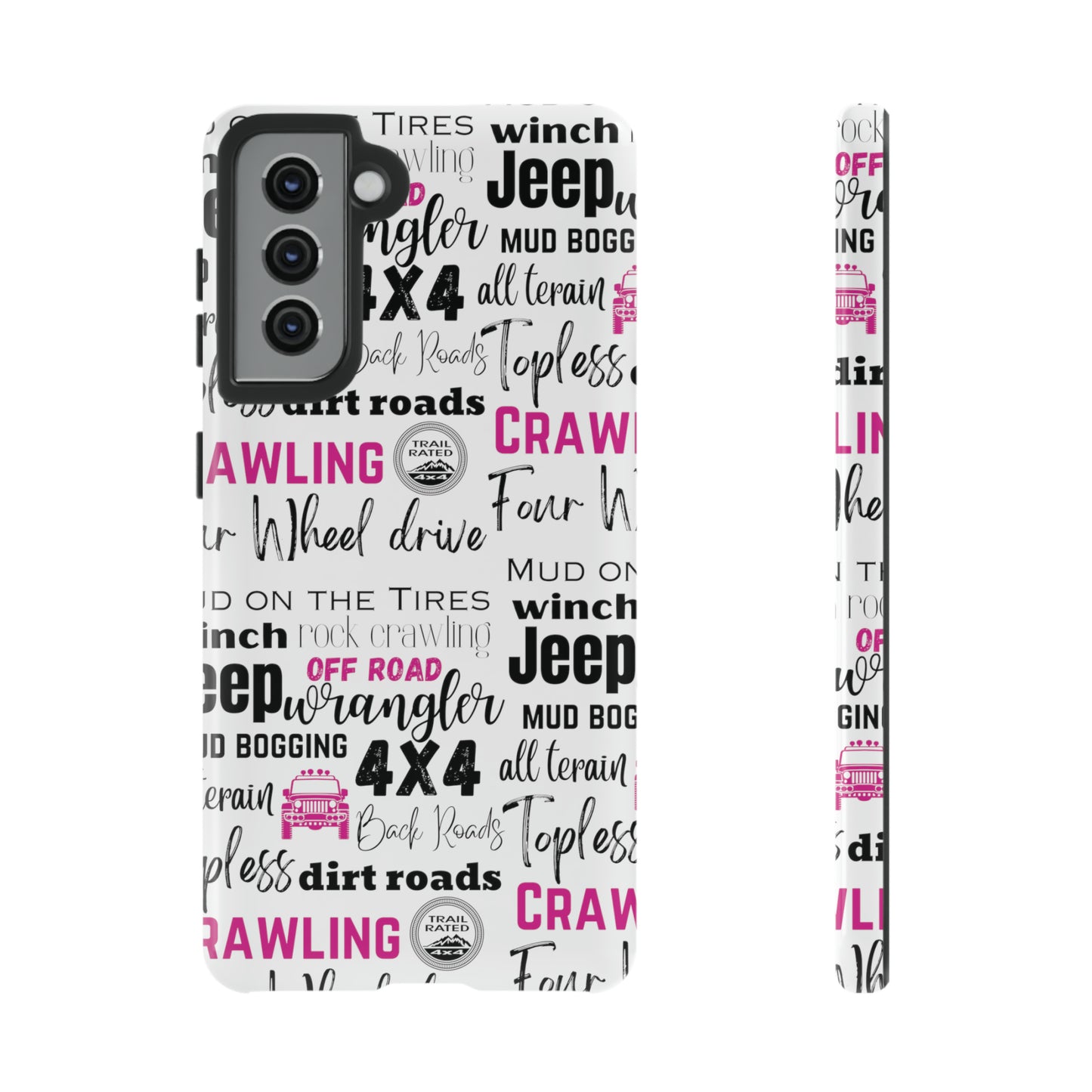 Off Road Subway Art Splash of Pink Protective Phone Case for Iphone, Samsung and Google Phones