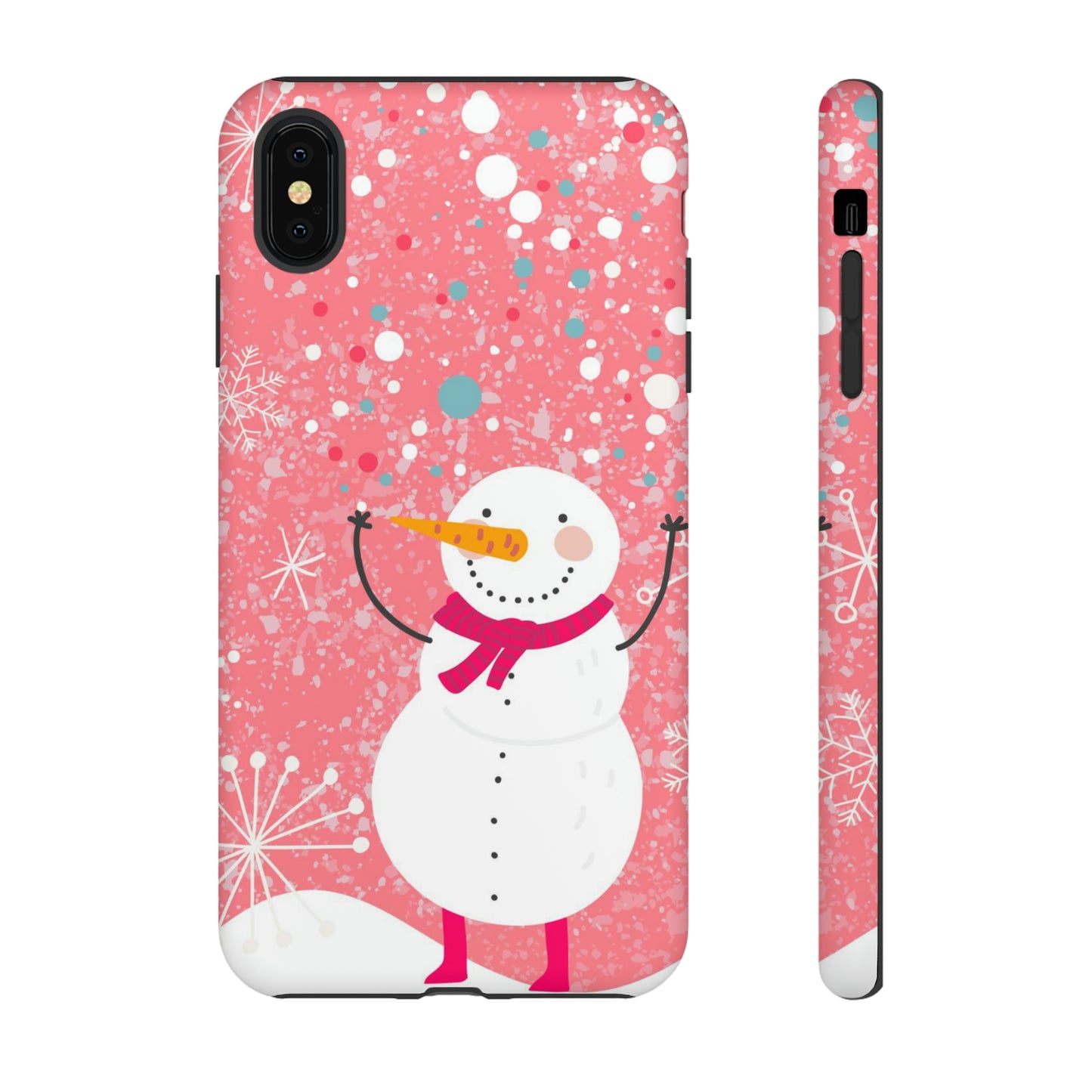 Pink Snowman Protective Case for Iphone, Samsung and a Google phones